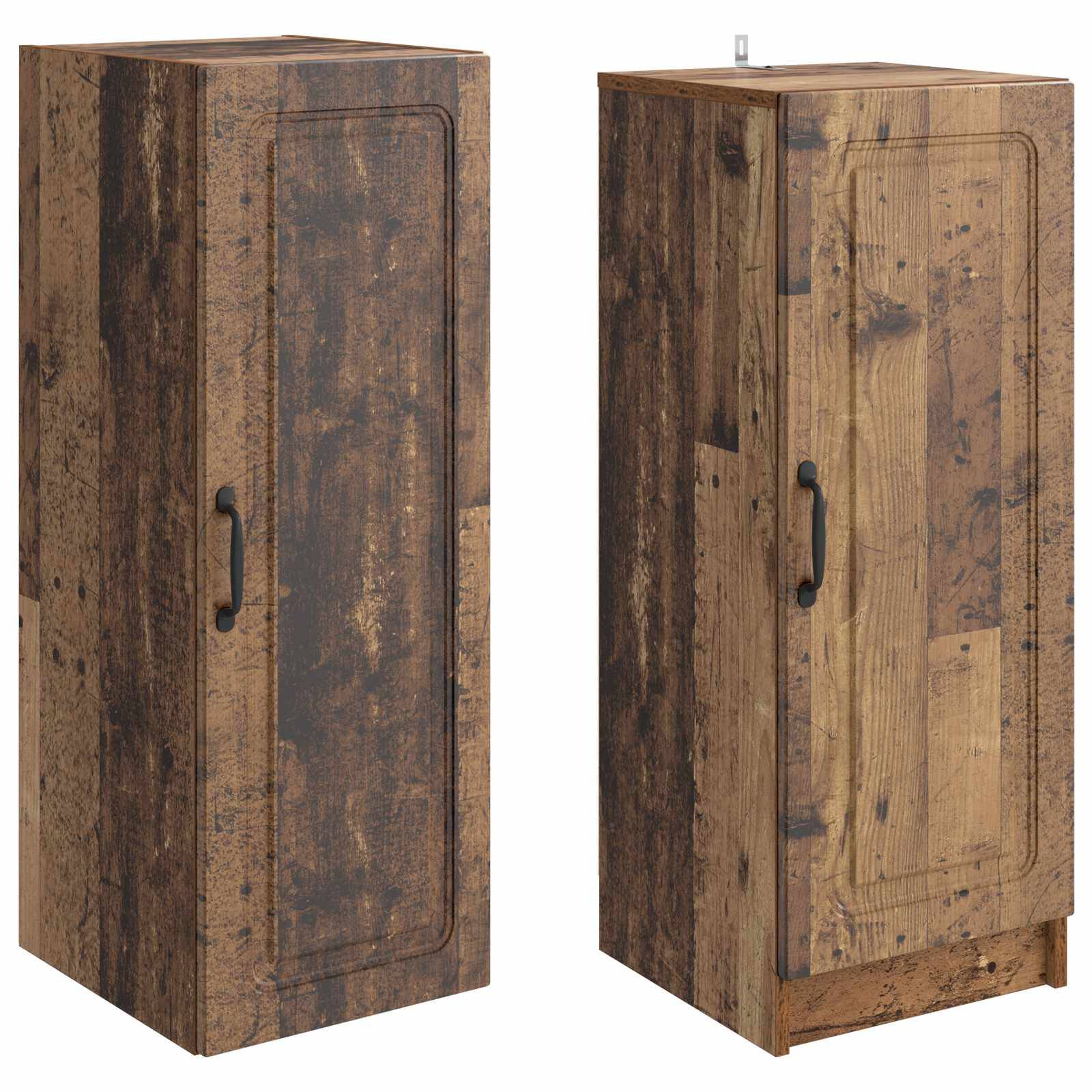 vidaXL Schrankset 2 pcs Altholz Holzwerkstoff
