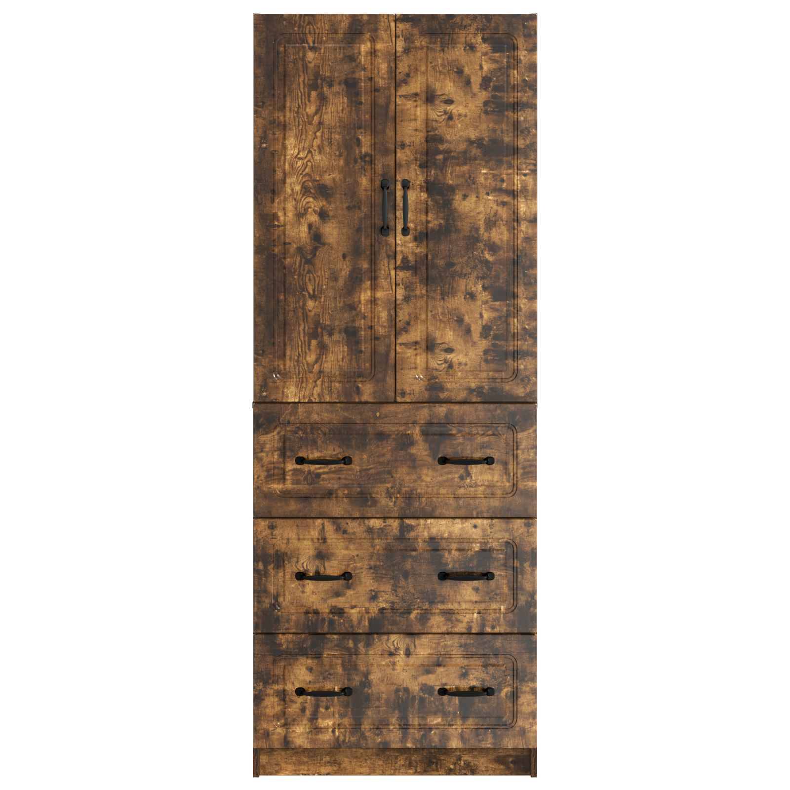 vidaXL Schrankset 2 pcs Geräucherte Eiche 66 x 34,5 x 87 cm
