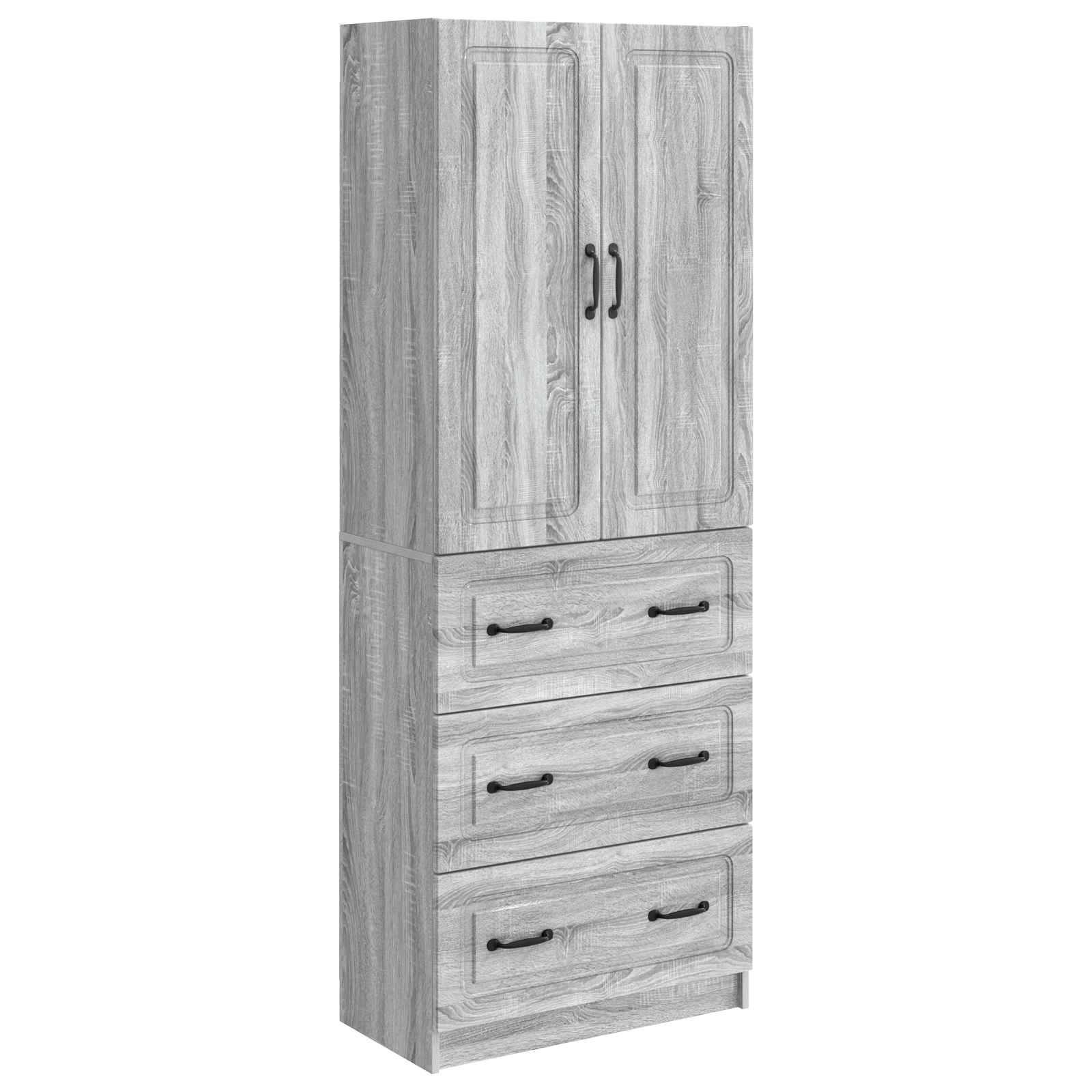vidaXL Schrankset 2 pcs Grau Sonoma 66 x 34,5 x 87 cm Holzwerkstoff