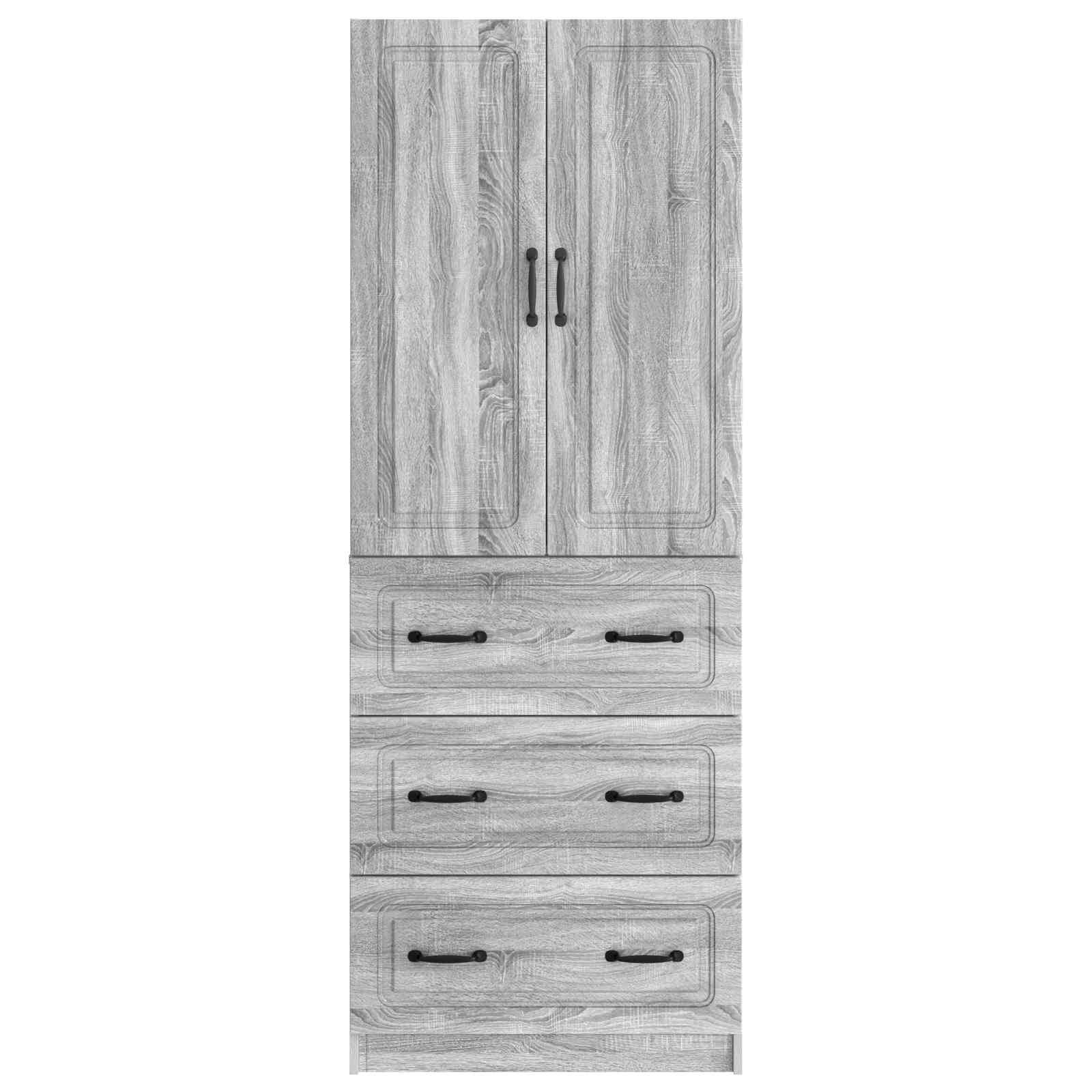 vidaXL Schrankset 2 pcs Grau Sonoma 66 x 34,5 x 87 cm Holzwerkstoff