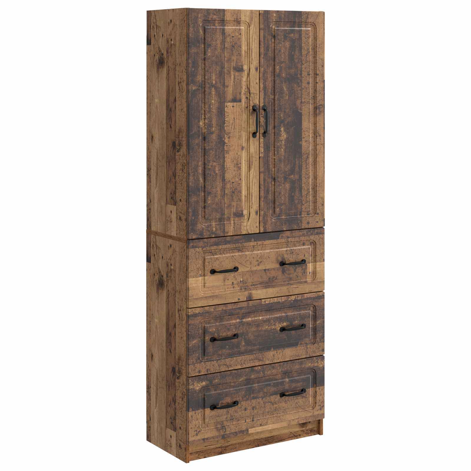 vidaXL Schrankset 2 pcs Altholz 66 x 34,5 x 87 cm Holzwerkstoff