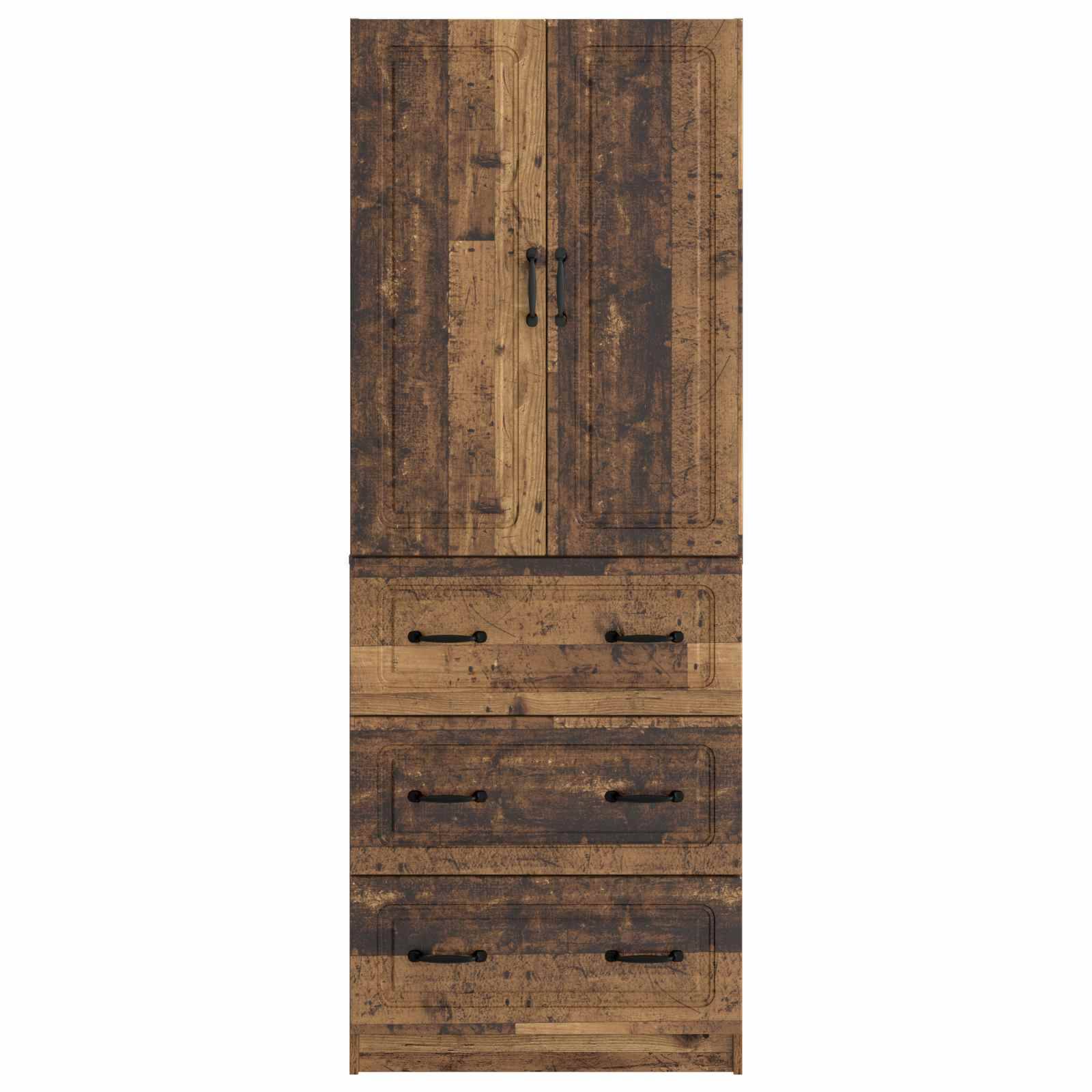 vidaXL Schrankset 2 pcs Altholz 66 x 34,5 x 87 cm Holzwerkstoff