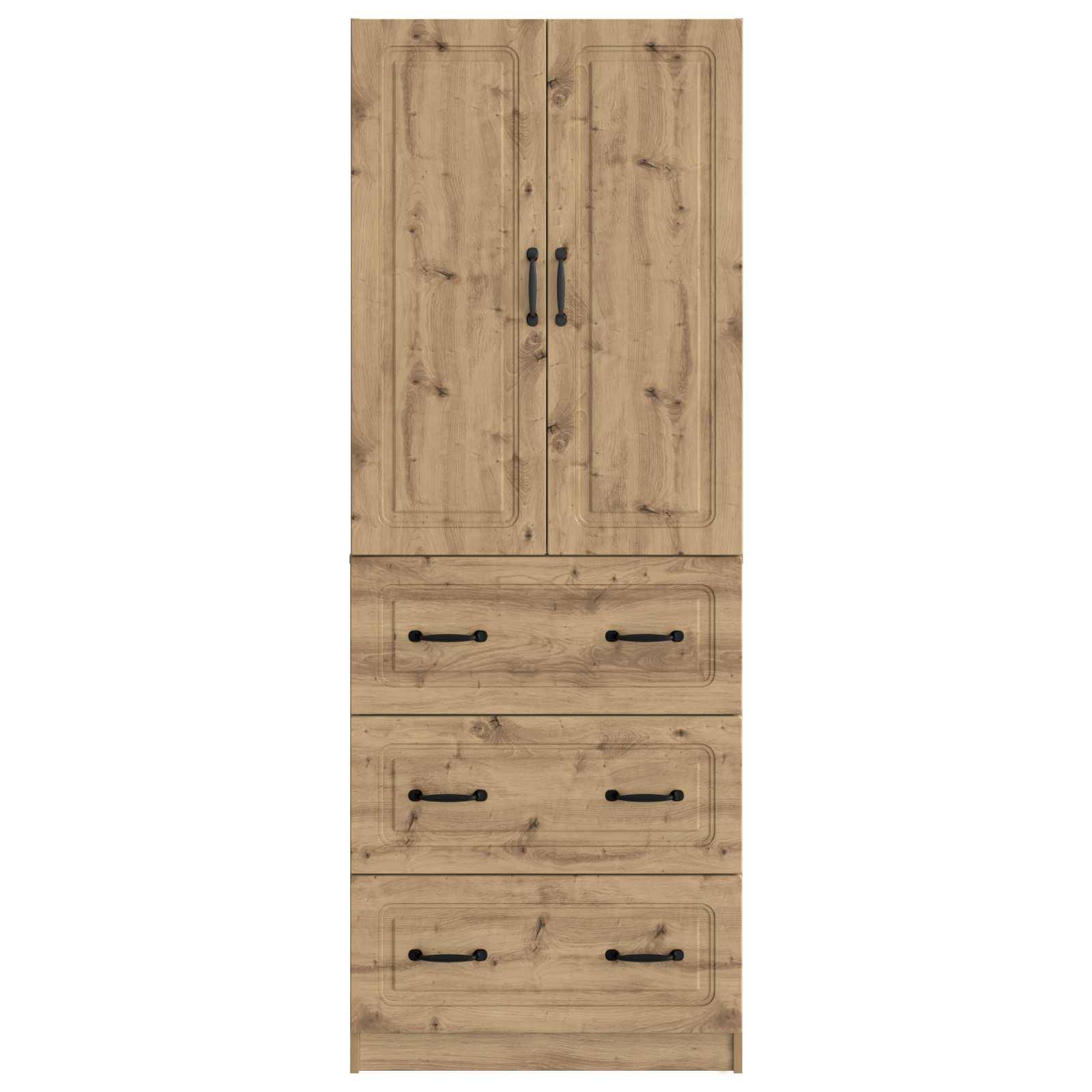 vidaXL Schrankset 2 pcs Artisan-Eiche 66 x 34,5 x 87 cm Holzwerkstoff