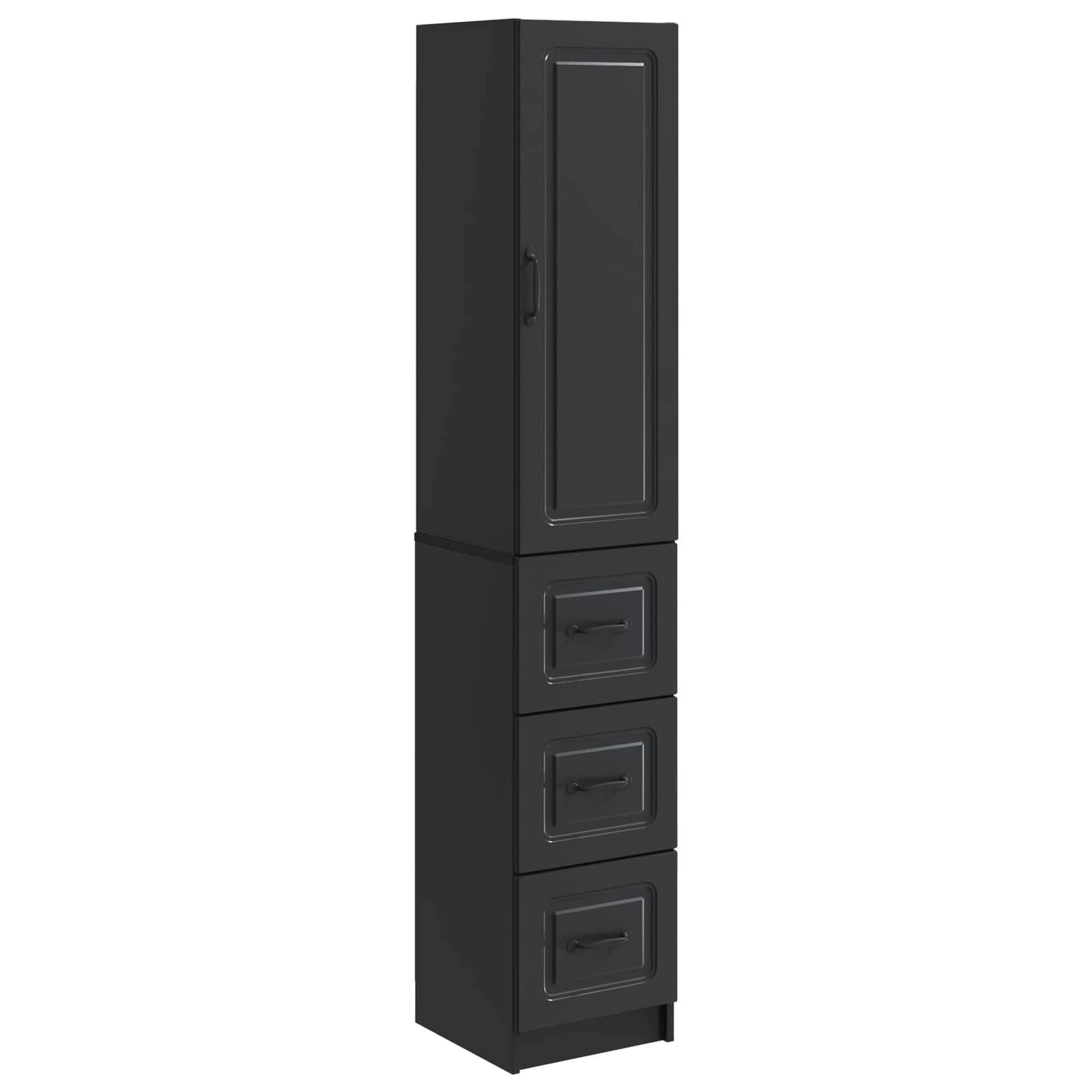 vidaXL Schrankset 2 pcs Schwarz 33 x 34,5 x 87 cm Holzwerkstoff