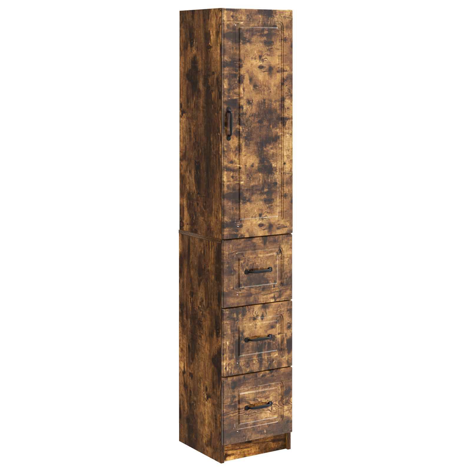 vidaXL Schrankset 2 pcs Geräucherte Eiche 33 x 34,5 x 87 cm