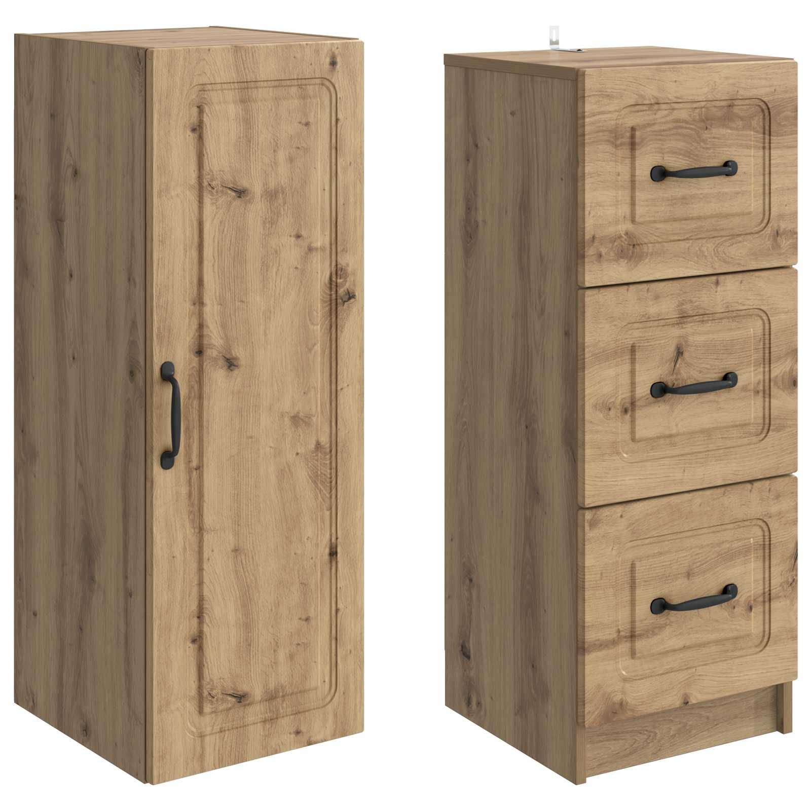 vidaXL Schrankset 2 pcs Artisan-Eiche 33 x 34,5 x 87 cm Holzwerkstoff