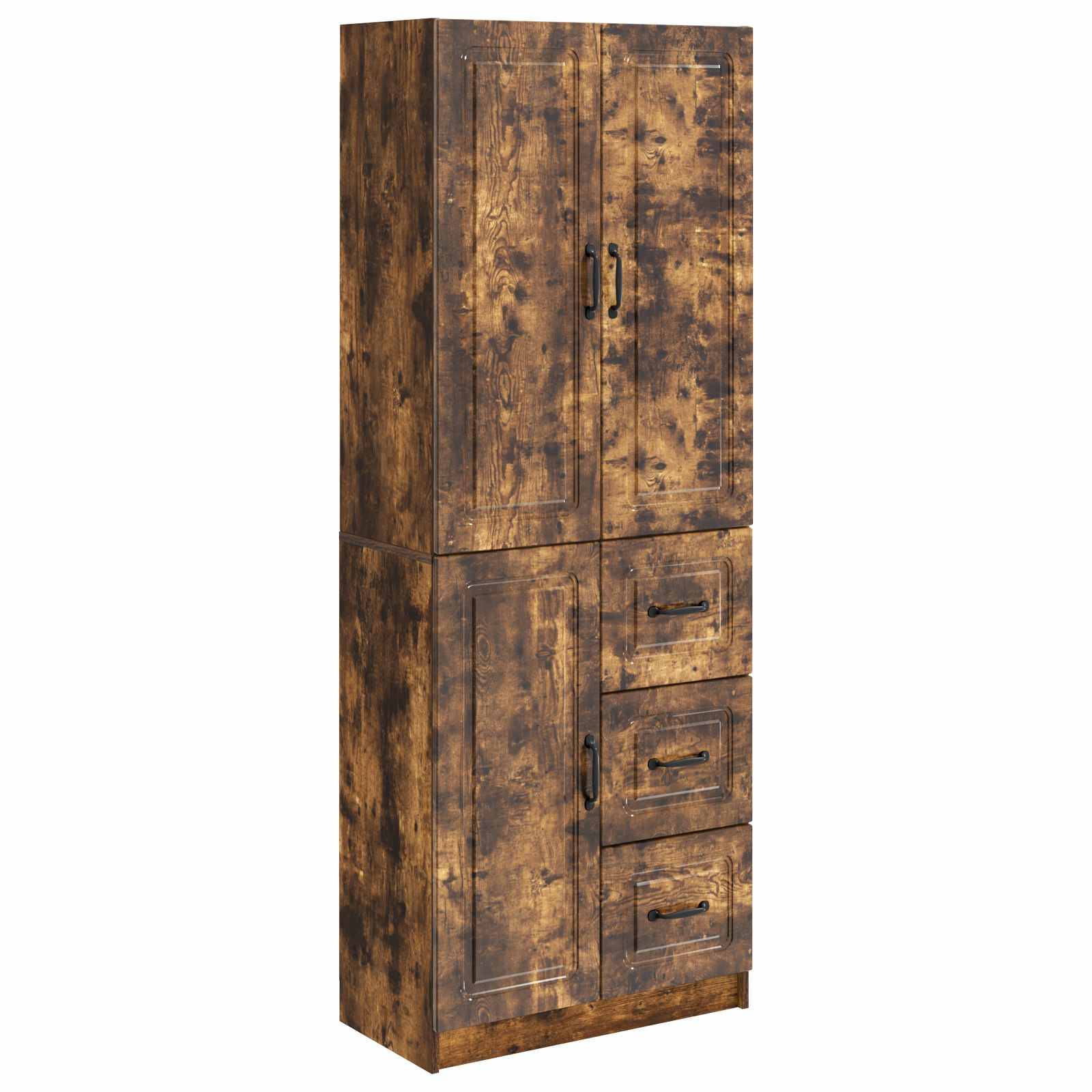vidaXL Schrankset 2 pcs Geräucherte Eiche Holzwerkstoff