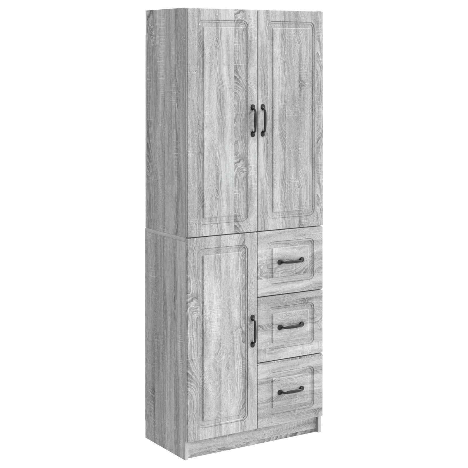 vidaXL Schrankset 2 pcs Grau Sonoma Holzwerkstoff