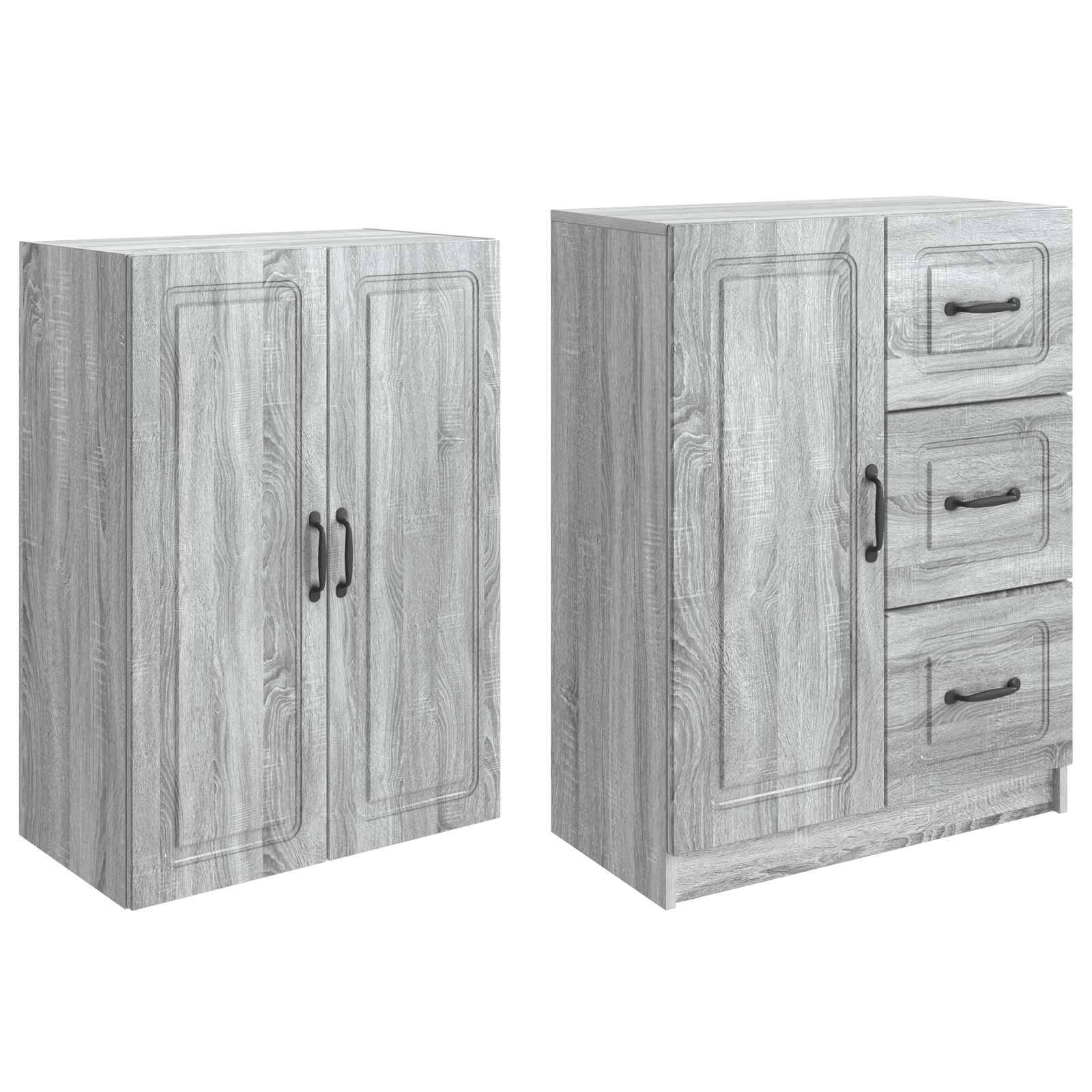 vidaXL Schrankset 2 pcs Grau Sonoma Holzwerkstoff