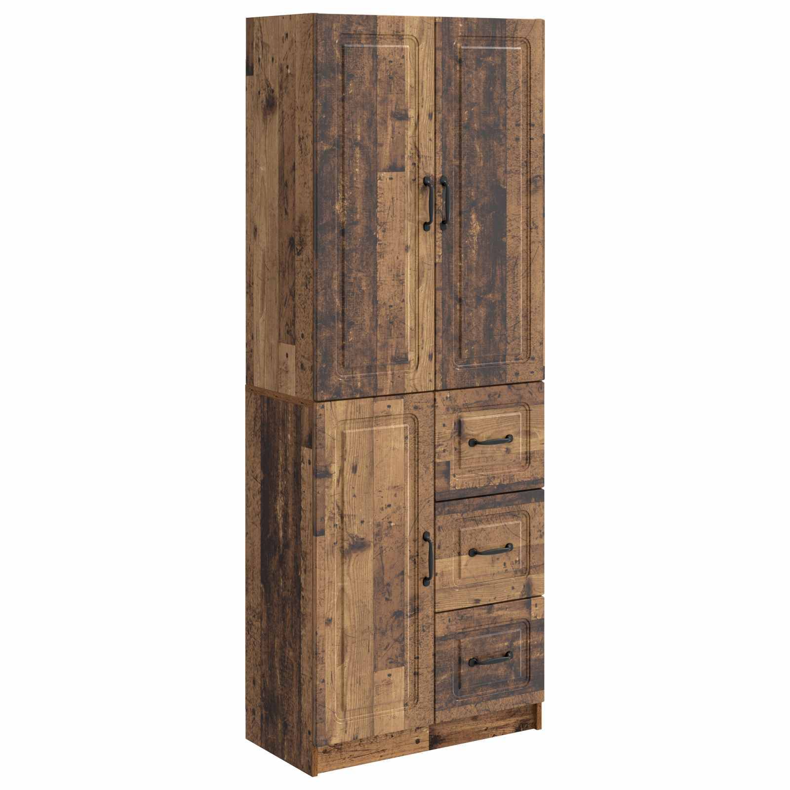 vidaXL Schrankset 2 pcs Altholz Holzwerkstoff