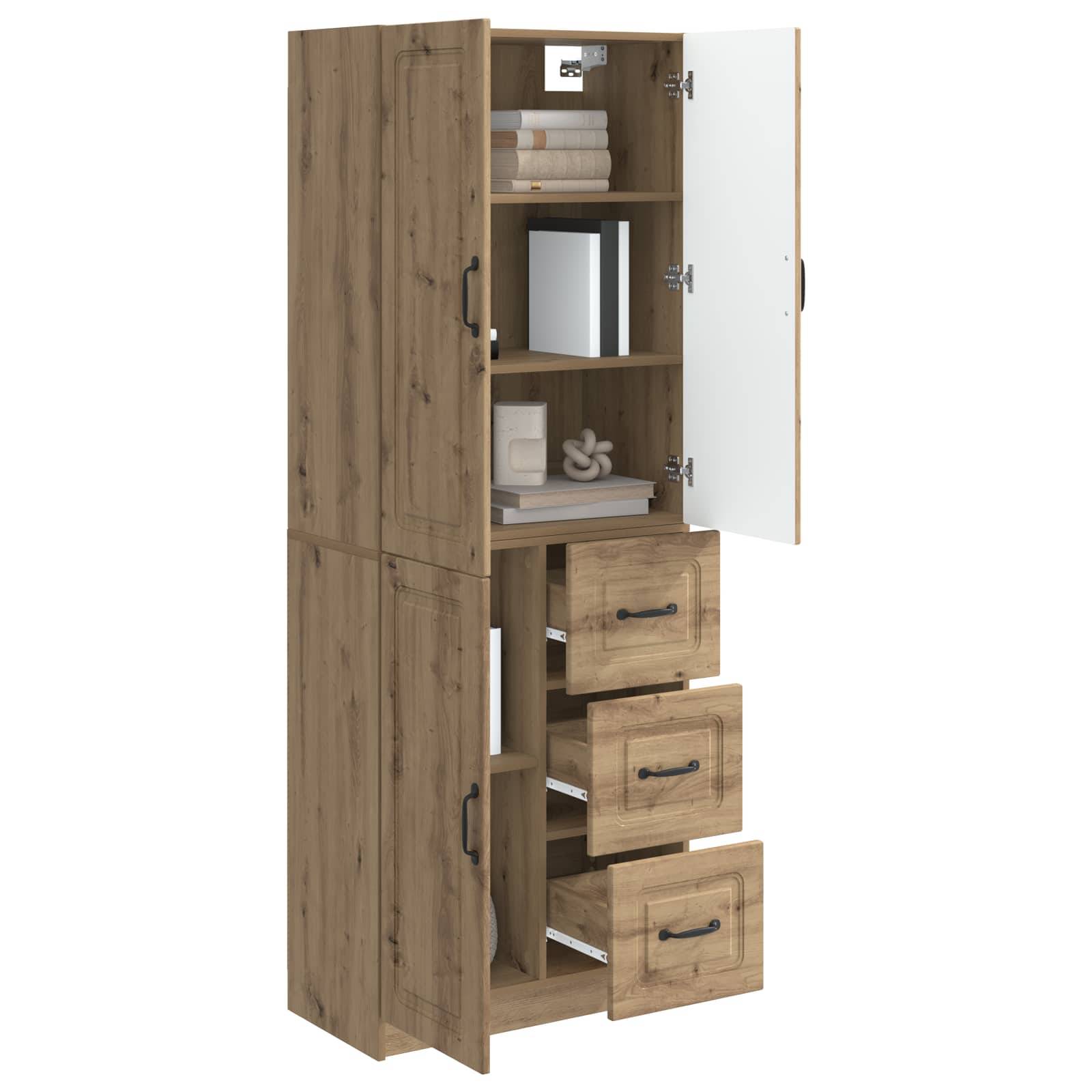 vidaXL Schrankset 2 Stk. Artisan-Eiche Holzwerkstoff
