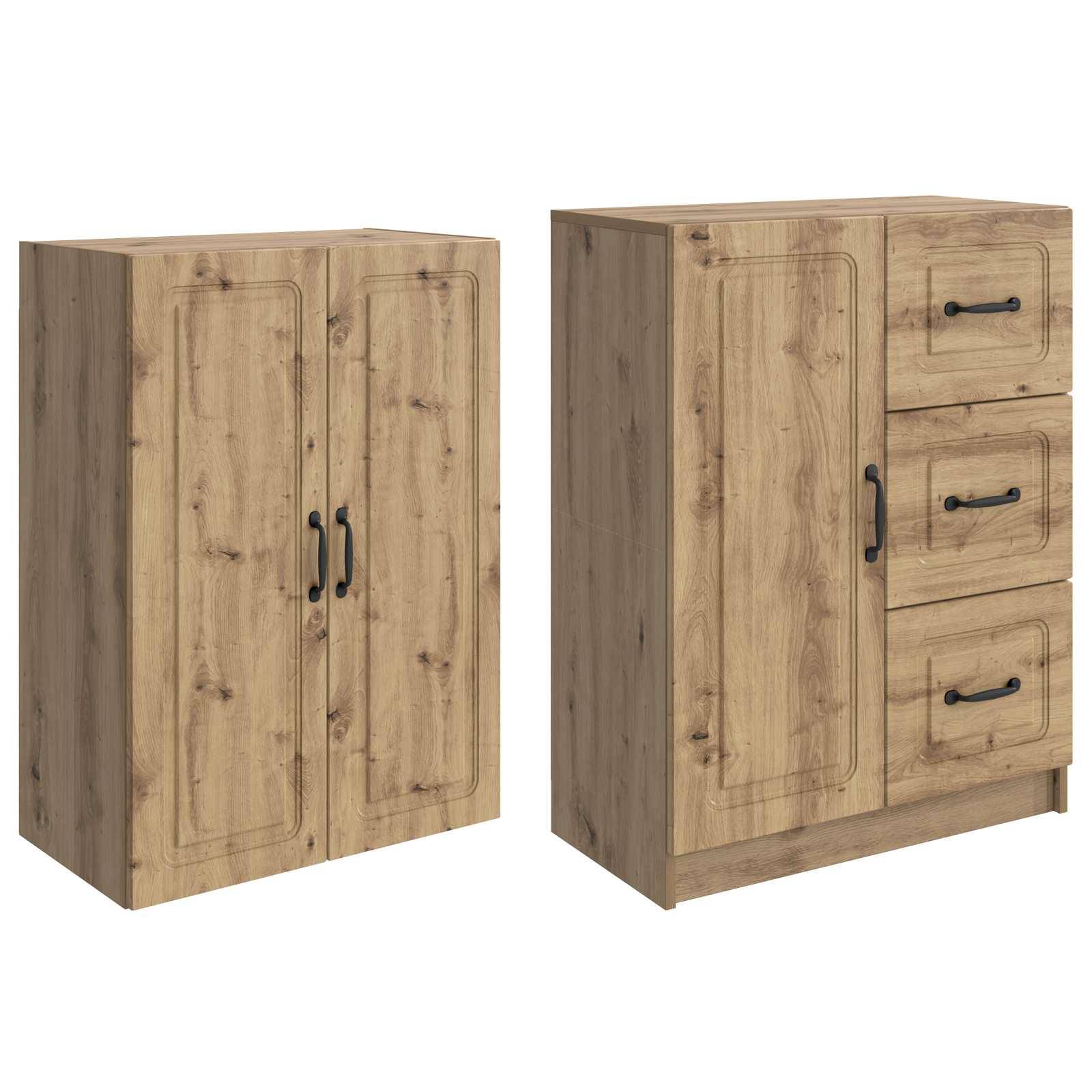 vidaXL Schrankset 2 Stk. Artisan-Eiche Holzwerkstoff