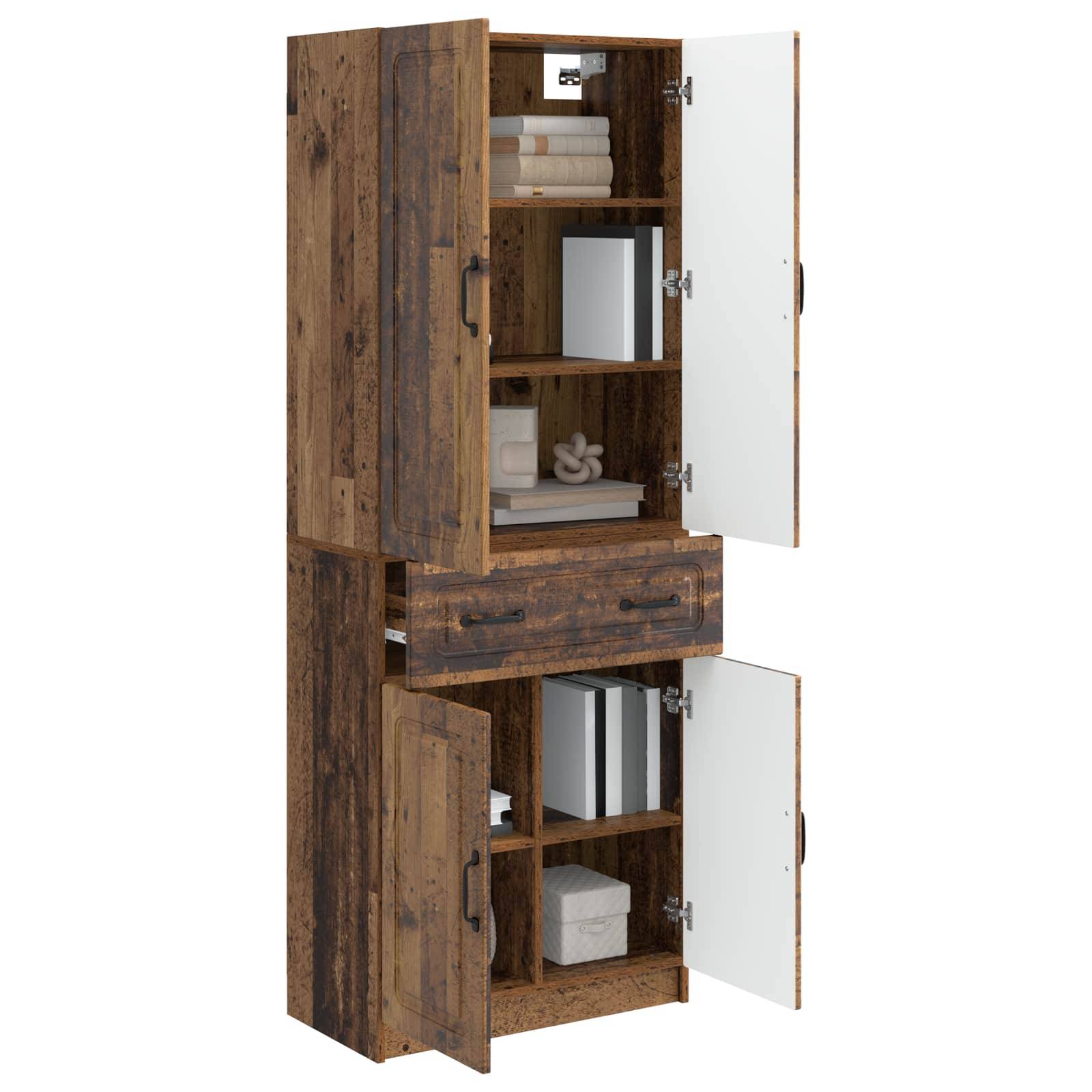 vidaXL Schrankset 2 pcs Altholz Holzwerkstoff