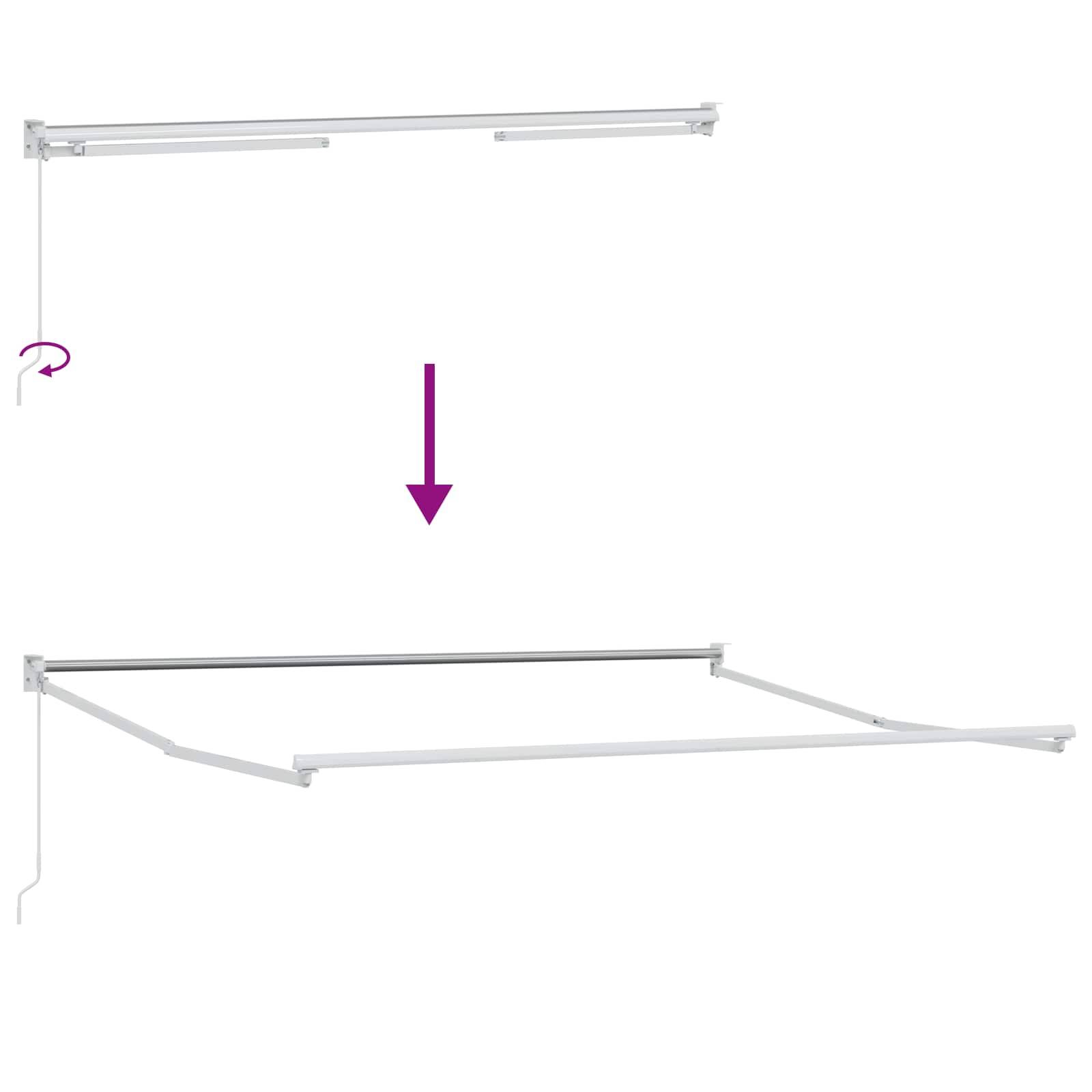vidaXL Einziehbare Markise Sand 3,5 x 2,5 m
