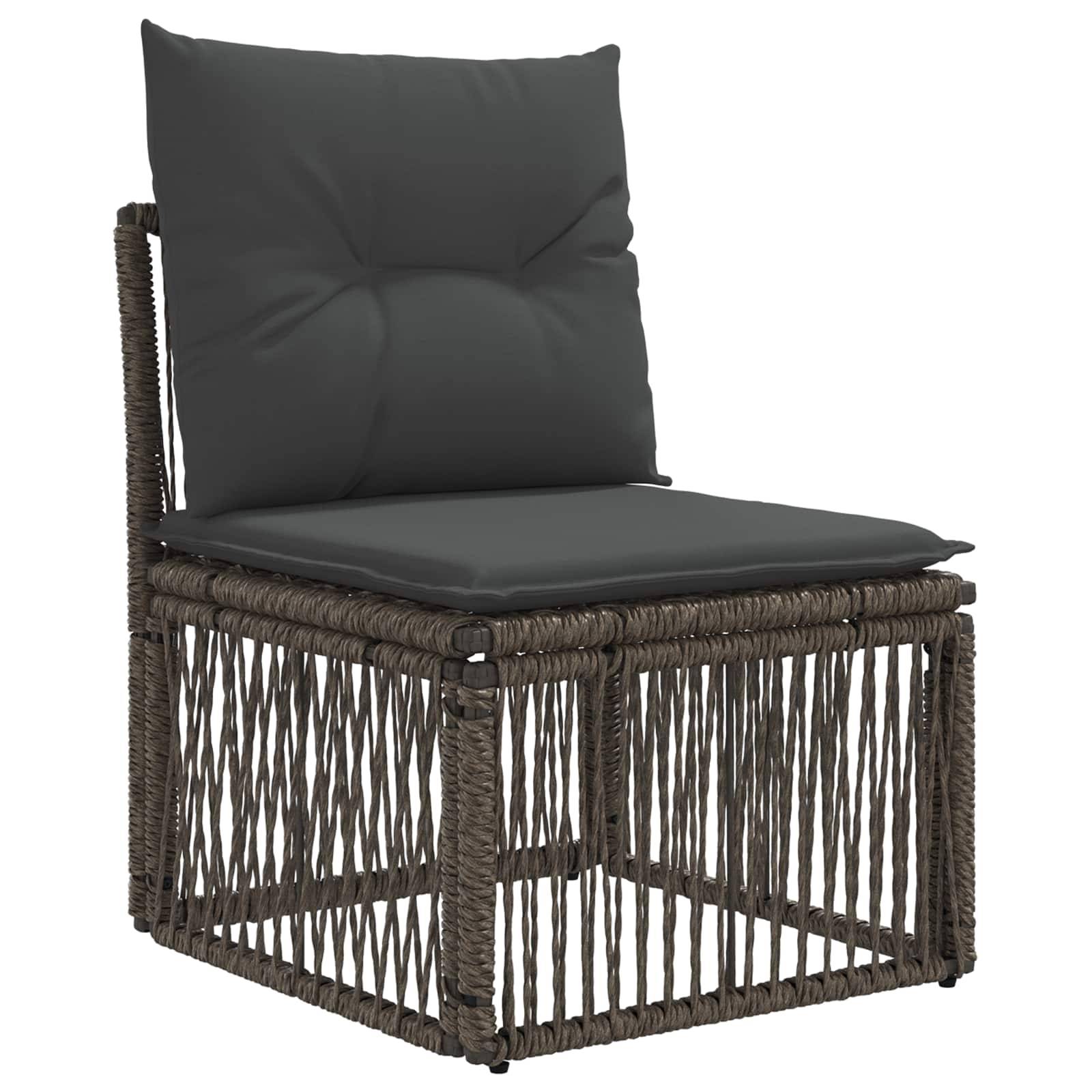 vidaXL Gartensofa-set 9 pcs Grau Poly-Rattan