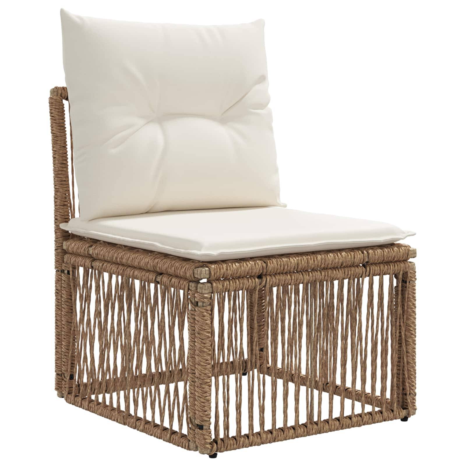 vidaXL Gartensofa-set 8 pcs Beige Poly-Rattan