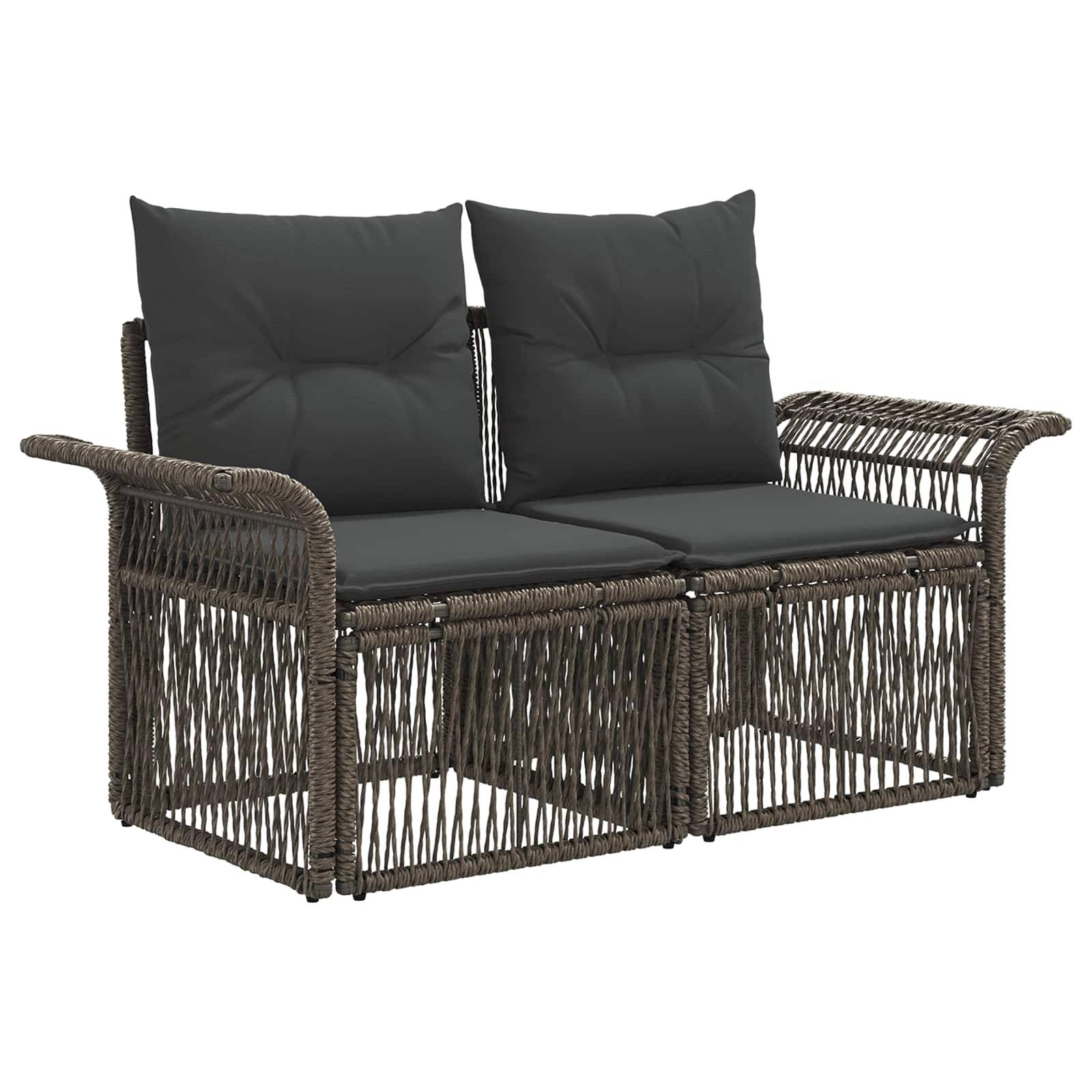vidaXL Gartensofa-set 12 pcs Grau Poly-Rattan