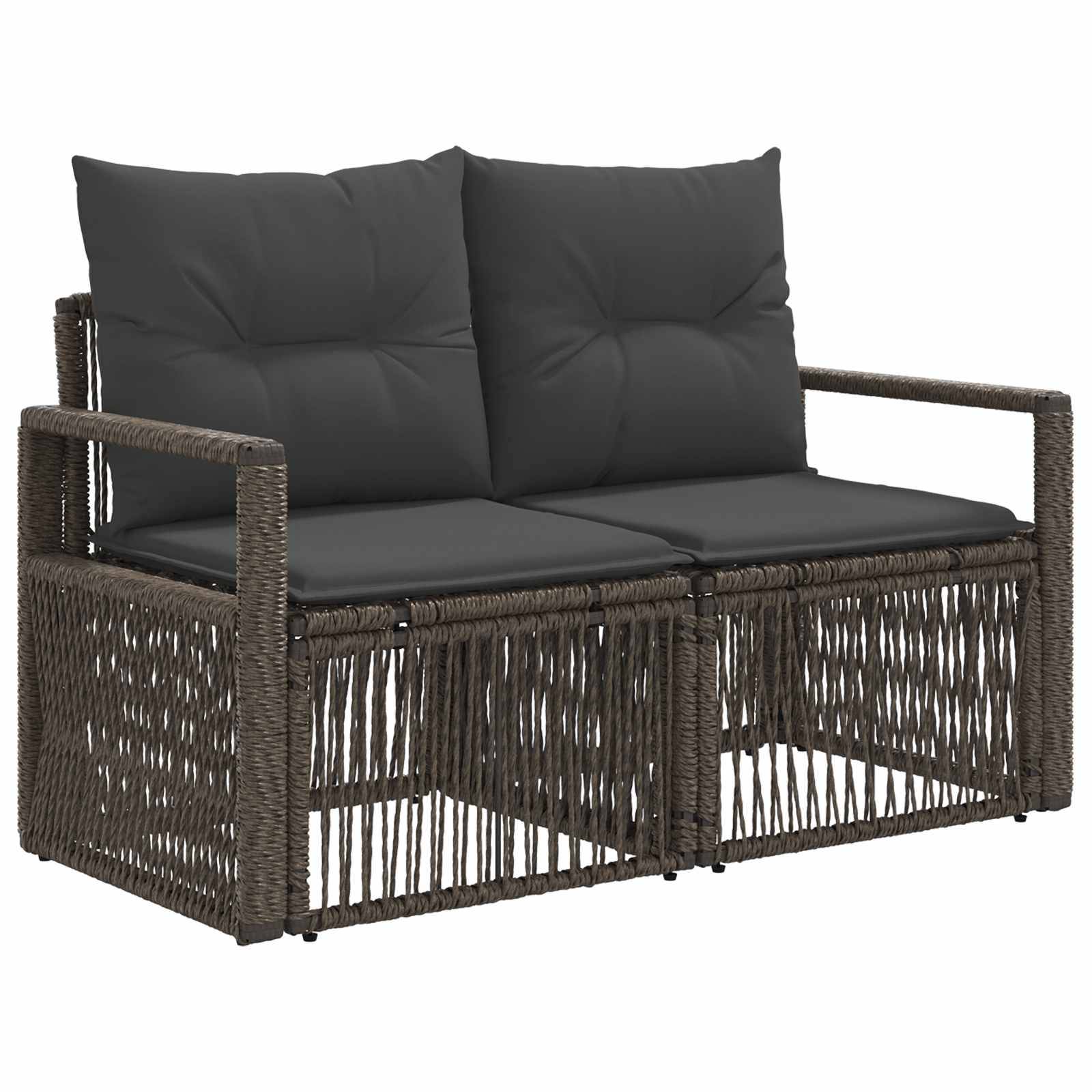 vidaXL Gartensofa-set 14 pcs Grau Poly-Rattan