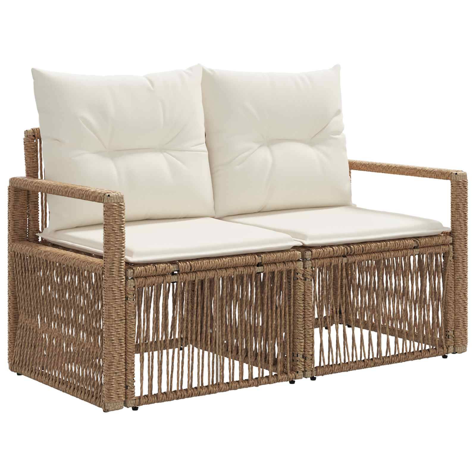 vidaXL Gartensofa-set 6 stk. Beige und Cremeweiß Poly-Rattan