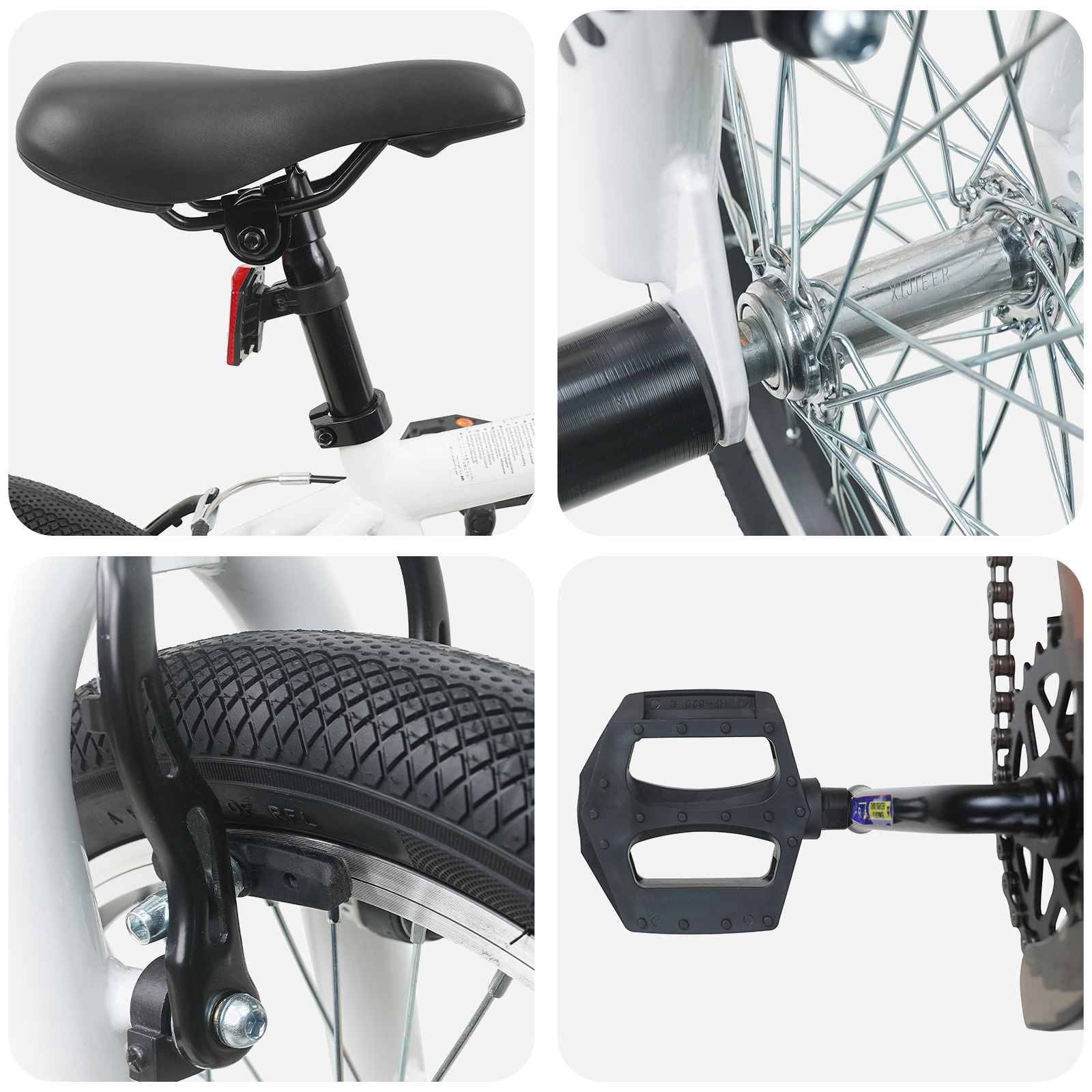 vidaXL BMX Rad 20 Zoll für über 9 Jahre alt Weiß