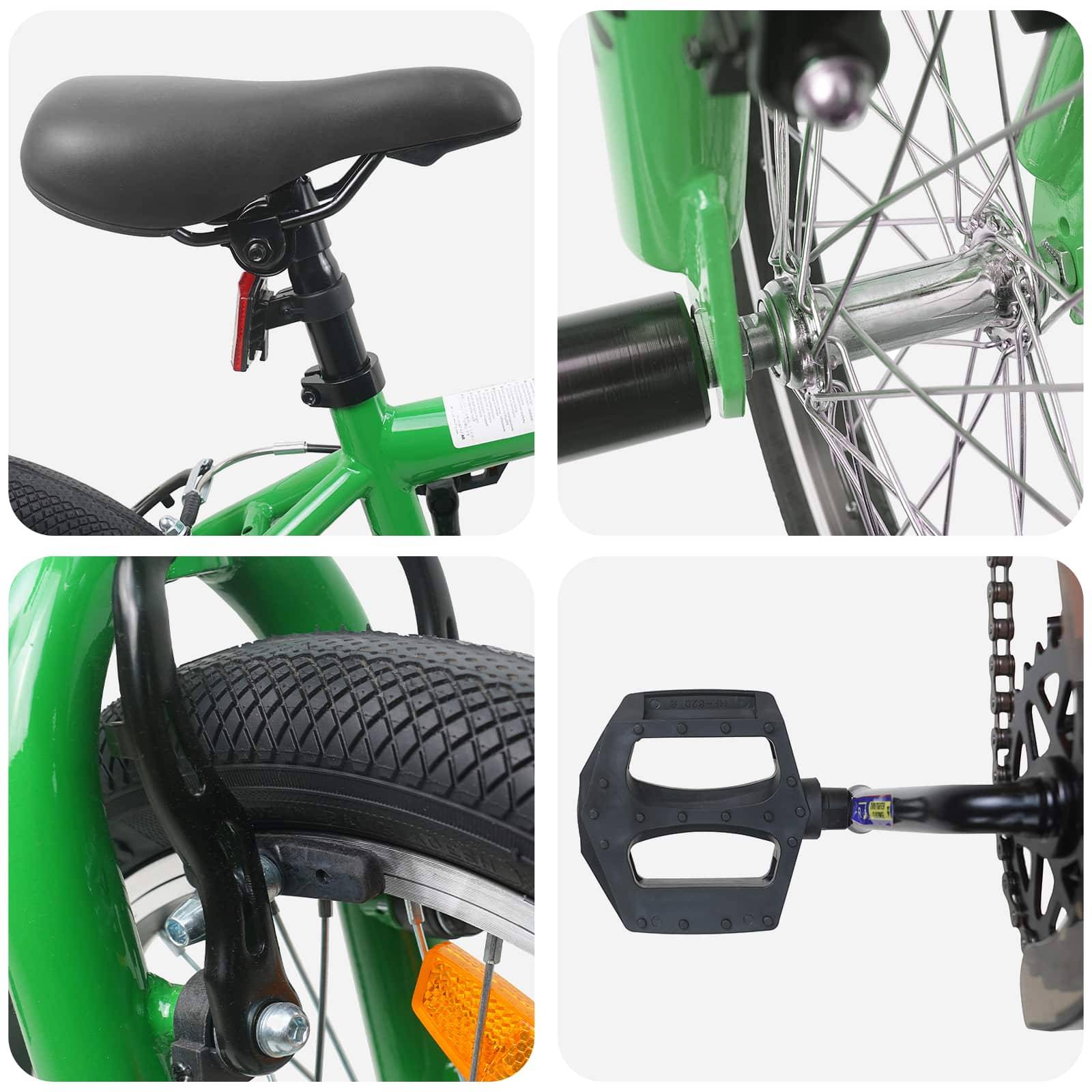 vidaXL BMX Rad 20 Zoll für über 9 Jahre alt Grün