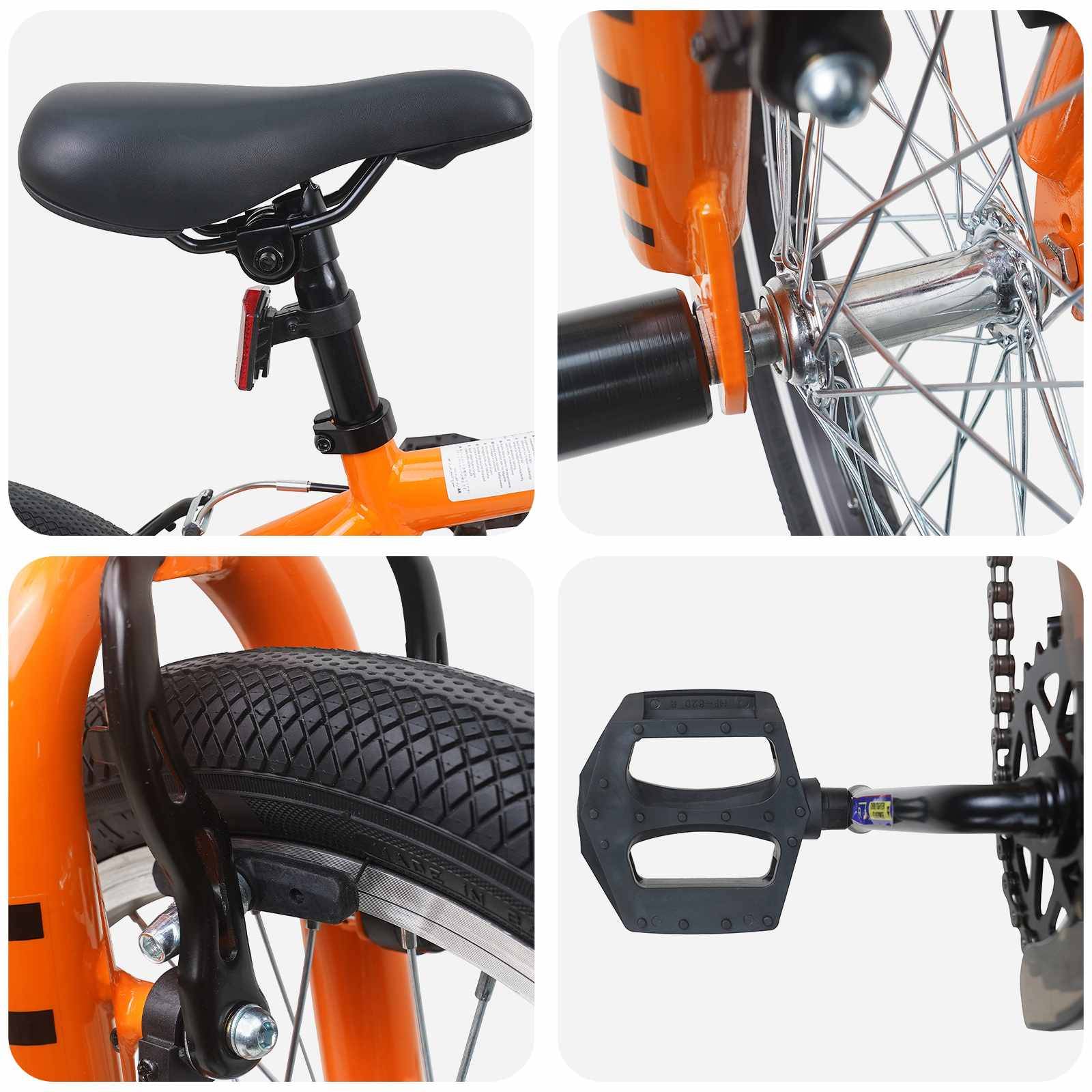 vidaXL BMX Rad 16 Zoll für 5-8 Jahre alt Orange