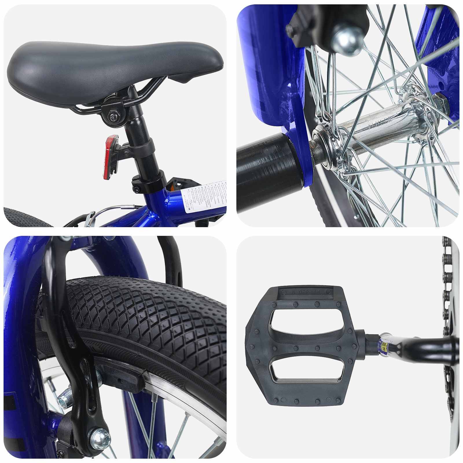 vidaXL BMX Rad 16 Zoll für 5-8 Jahre alt Dunkelblau