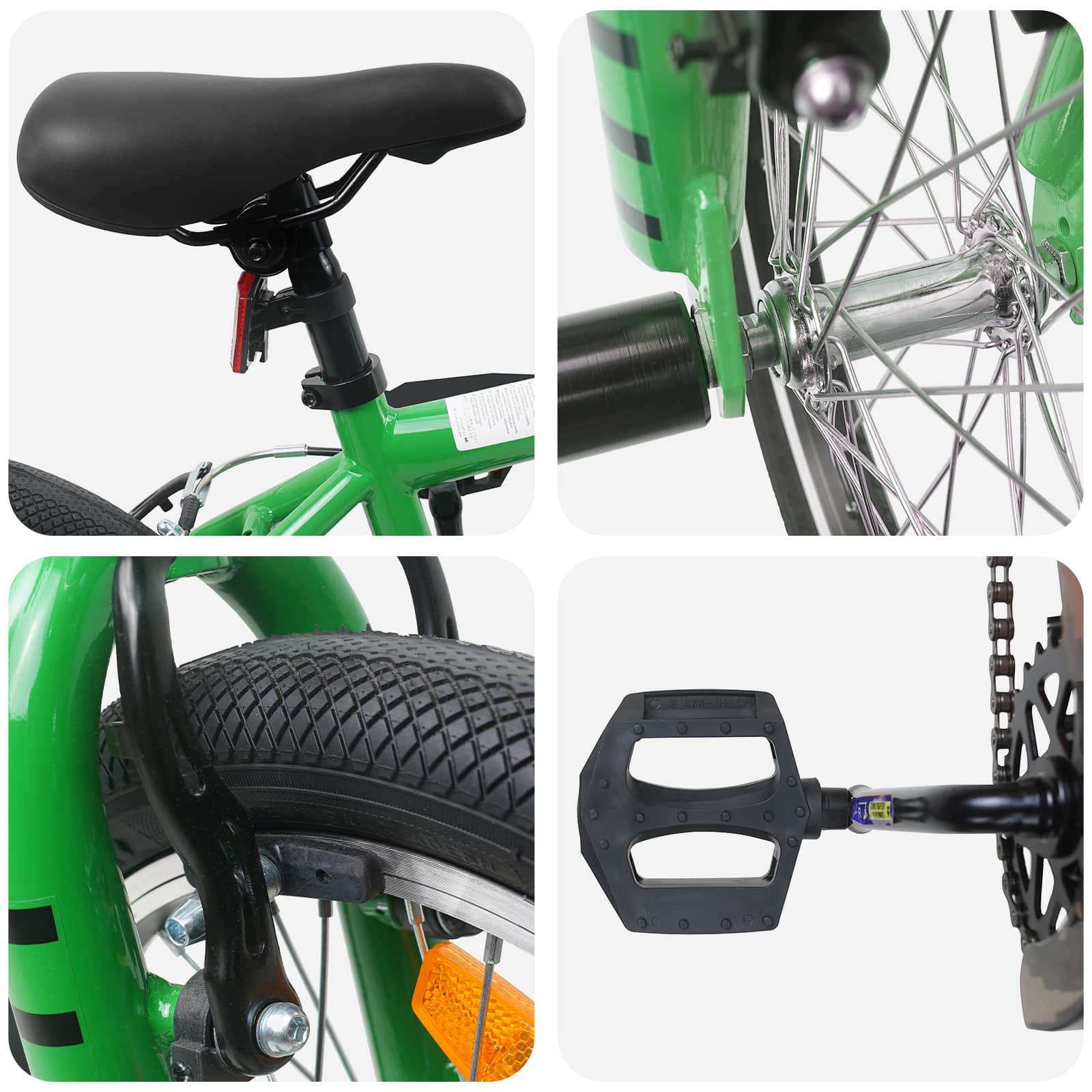 vidaXL BMX Rad 16 Zoll für 5-8 Jahre alt Grün