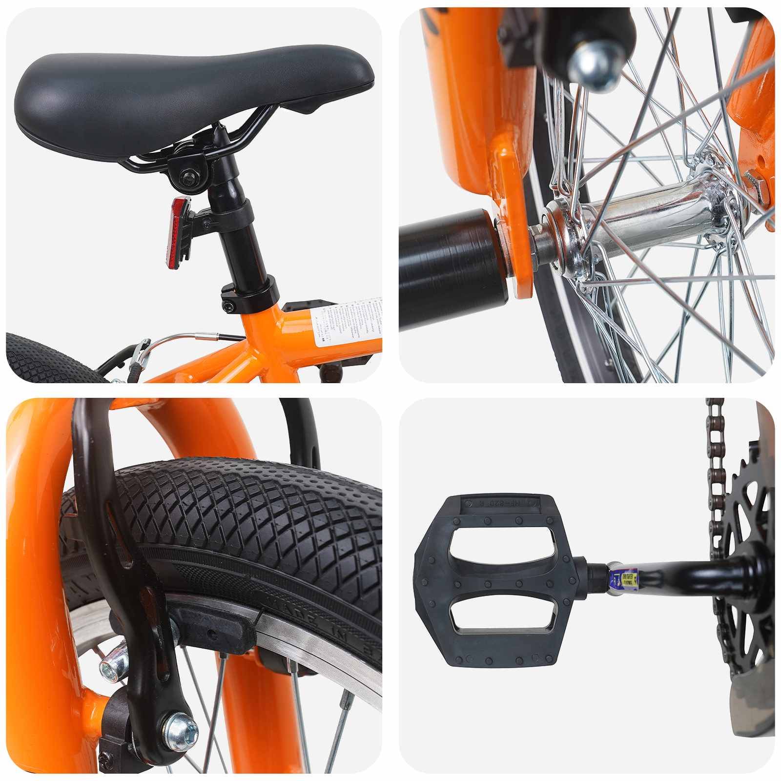 vidaXL BMX Rad 16 Zoll für 5-8 Jahre alt Orange