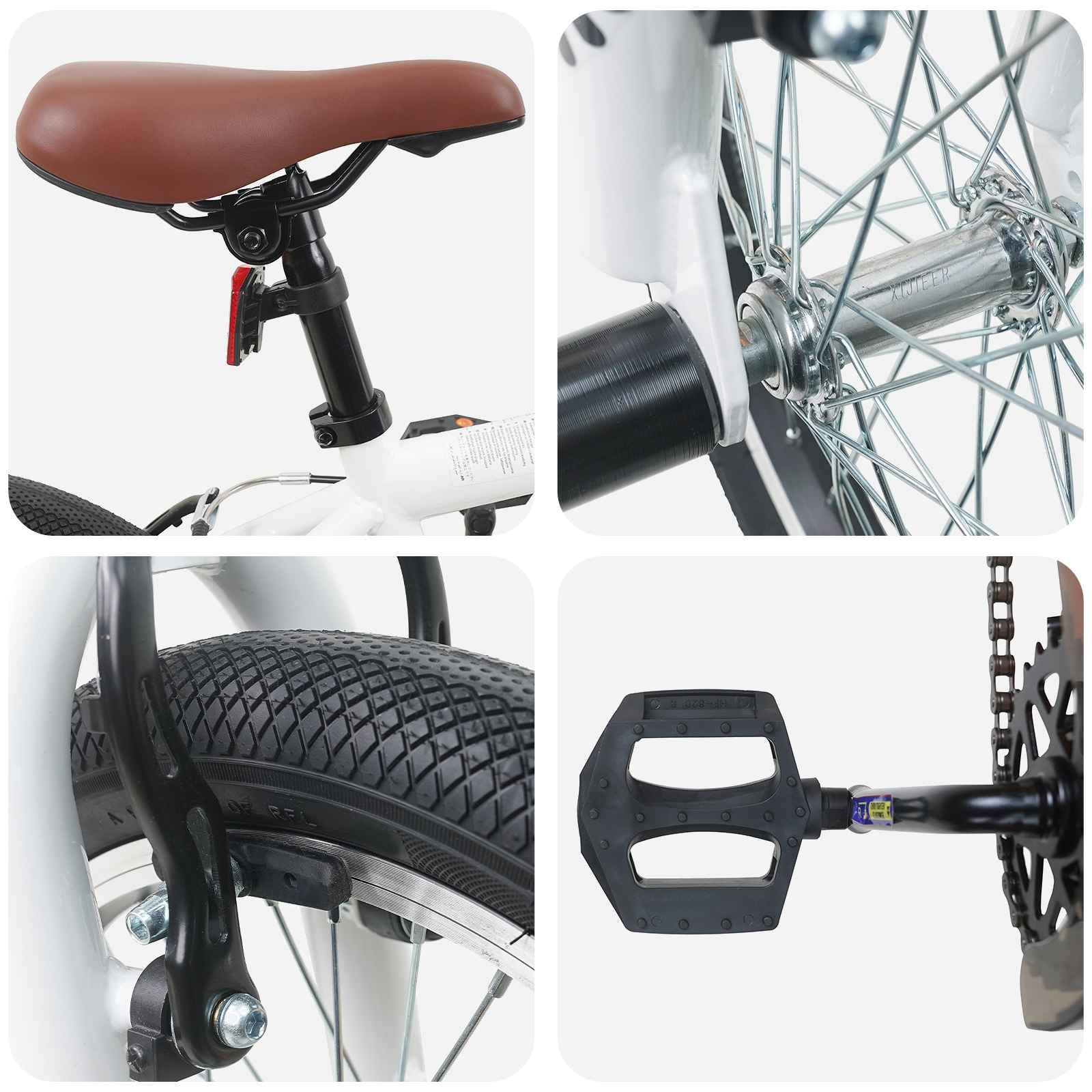 vidaXL BMX Rad 16 Zoll für 5-8 Jahre alt Weiß
