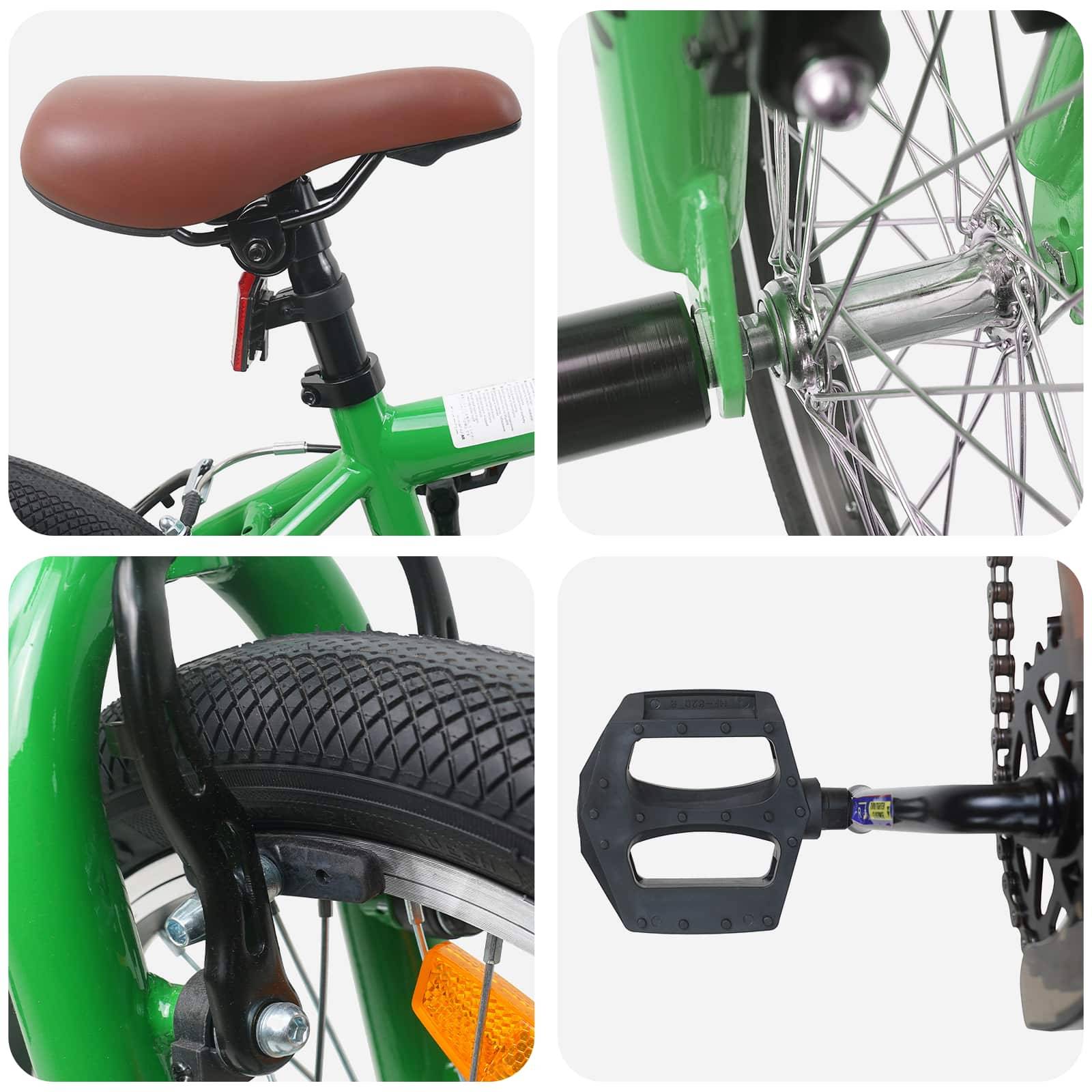 vidaXL BMX Rad 16 Zoll für 5-8 Jahre alt Grün