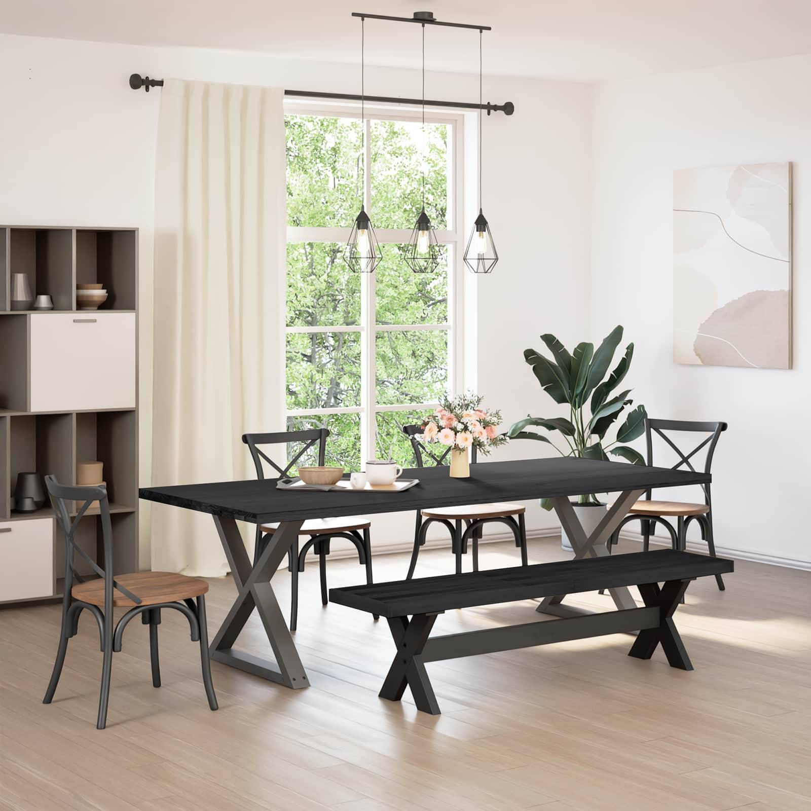 vidaXL Esstischbank NOAIN 180 x 41 x 45 cm Massives Kiefernholz