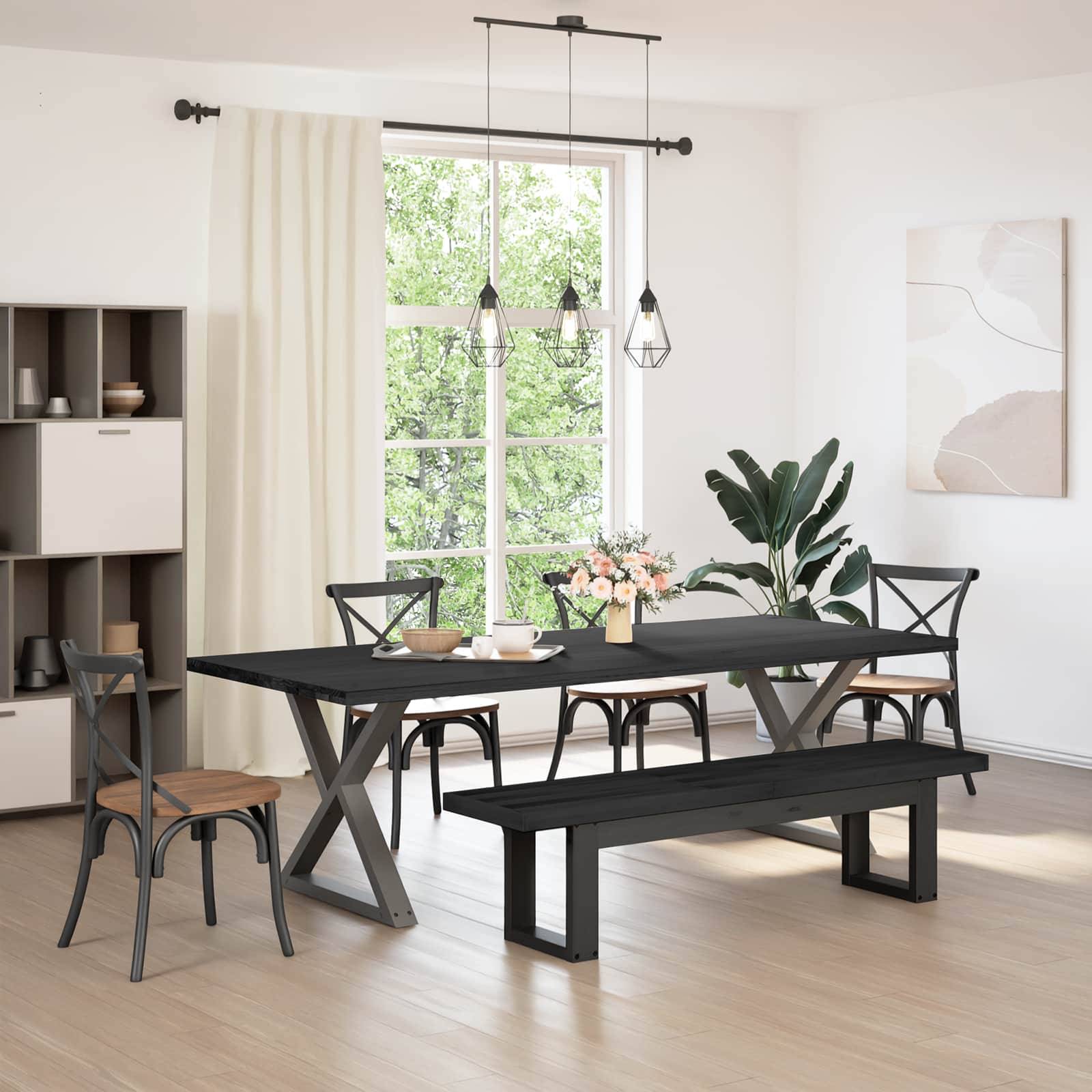 vidaXL Esstischbank NOAIN 180 x 41 x 45 cm Massives Kiefernholz