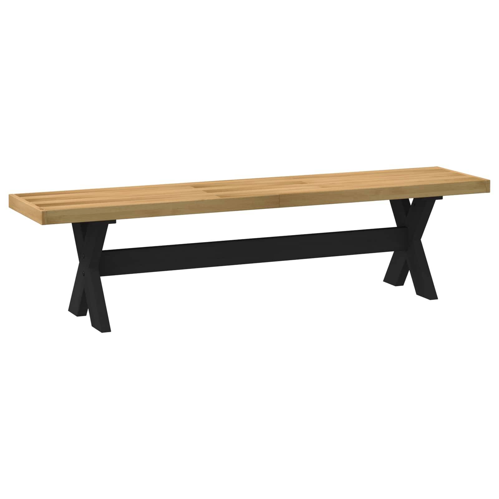 vidaXL Esstischbank NOAIN 160 x 41 x 45 cm Massives Kiefernholz Natur
