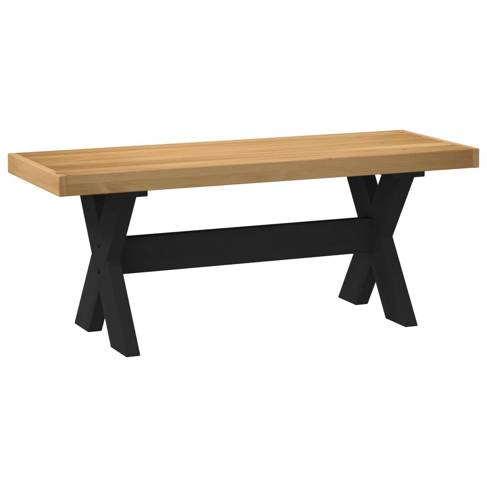 vidaXL Esstischbank NOAIN 120 x 41 x 45 cm Massives Kiefernholz Natur