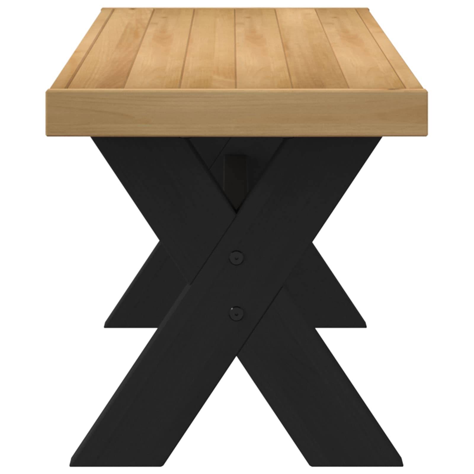 vidaXL Esstischbank NOAIN 120 x 41 x 45 cm Massives Kiefernholz Natur