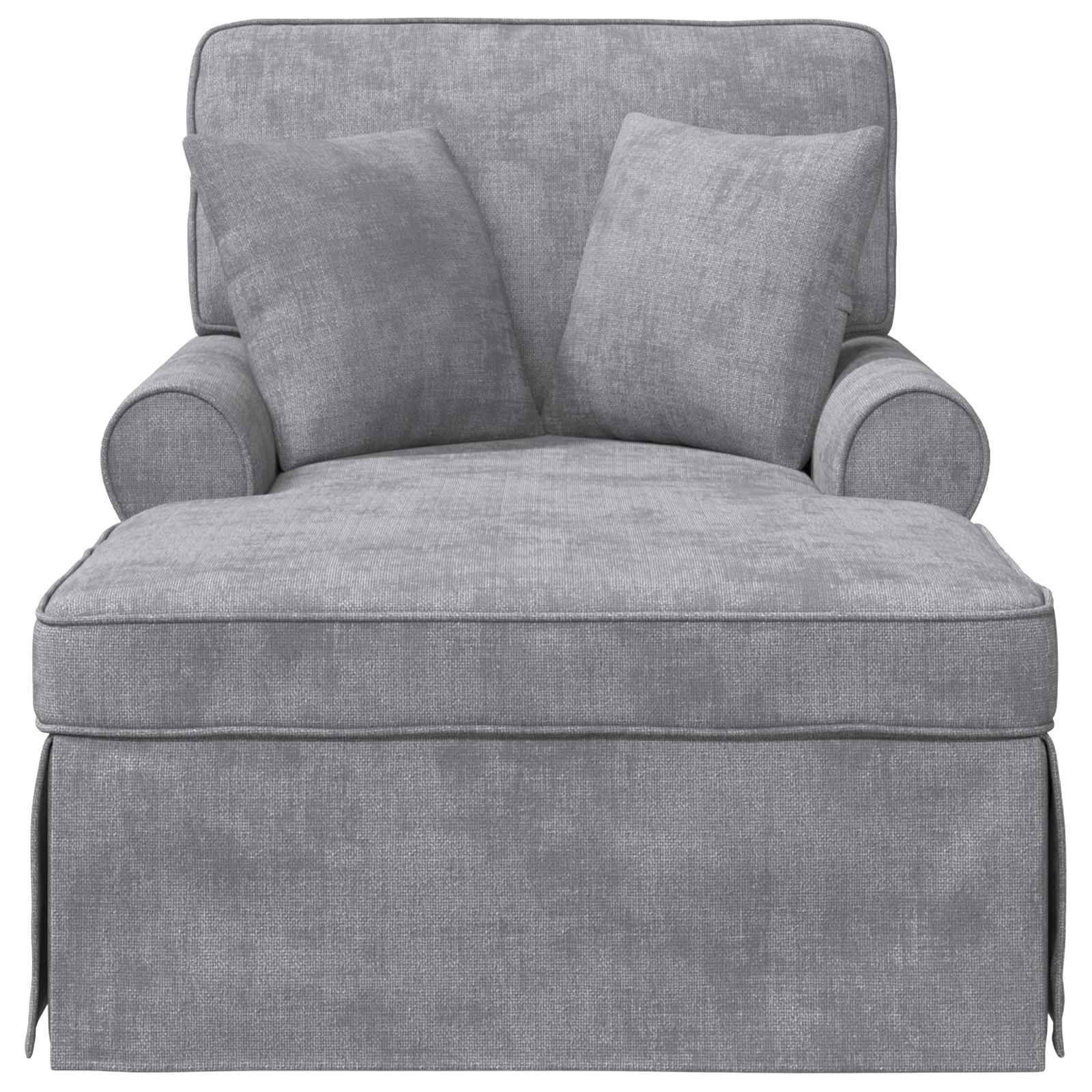 vidaXL Chaise Lounge mit Rock Hellgrau 157 x 91 x 91 cm ARES