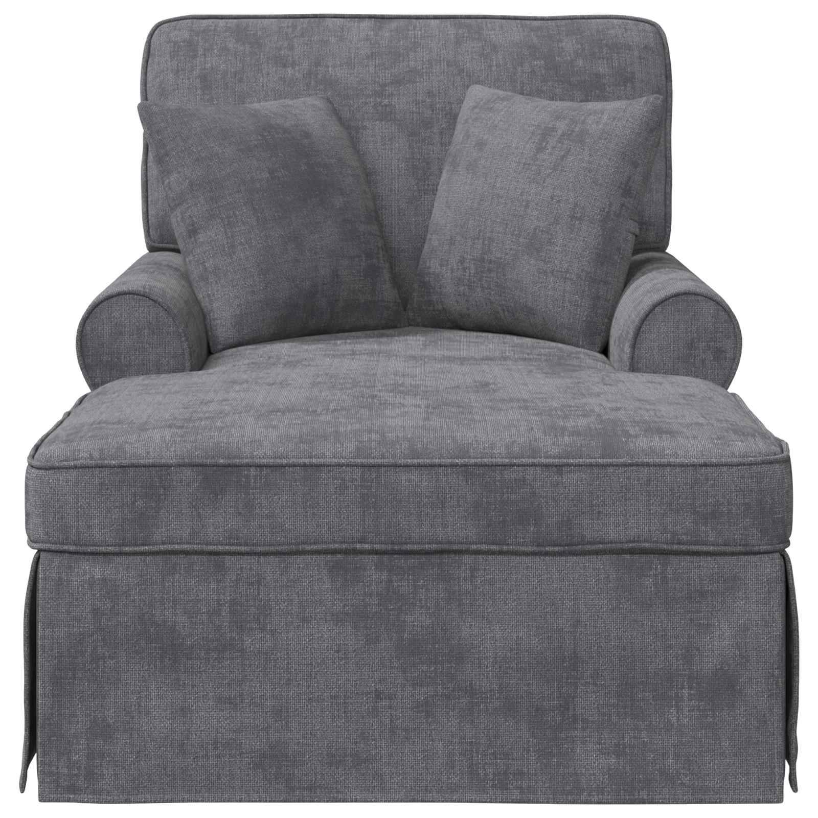 vidaXL Chaise Lounge mit Rock Dunkelgrau 157 x 91 x 91 cm ARES