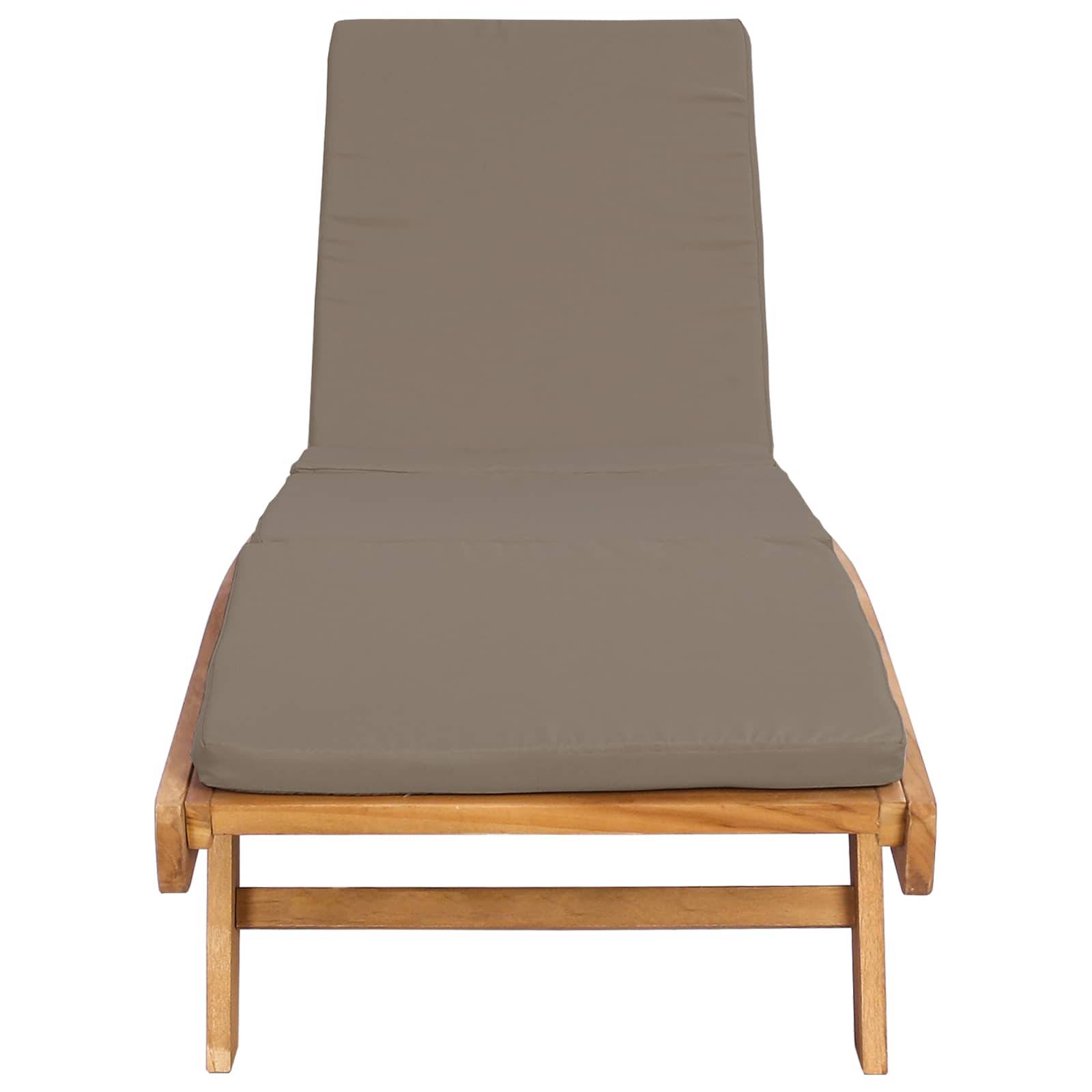 vidaXL Sonnenliege Braun und Taupe Polyester