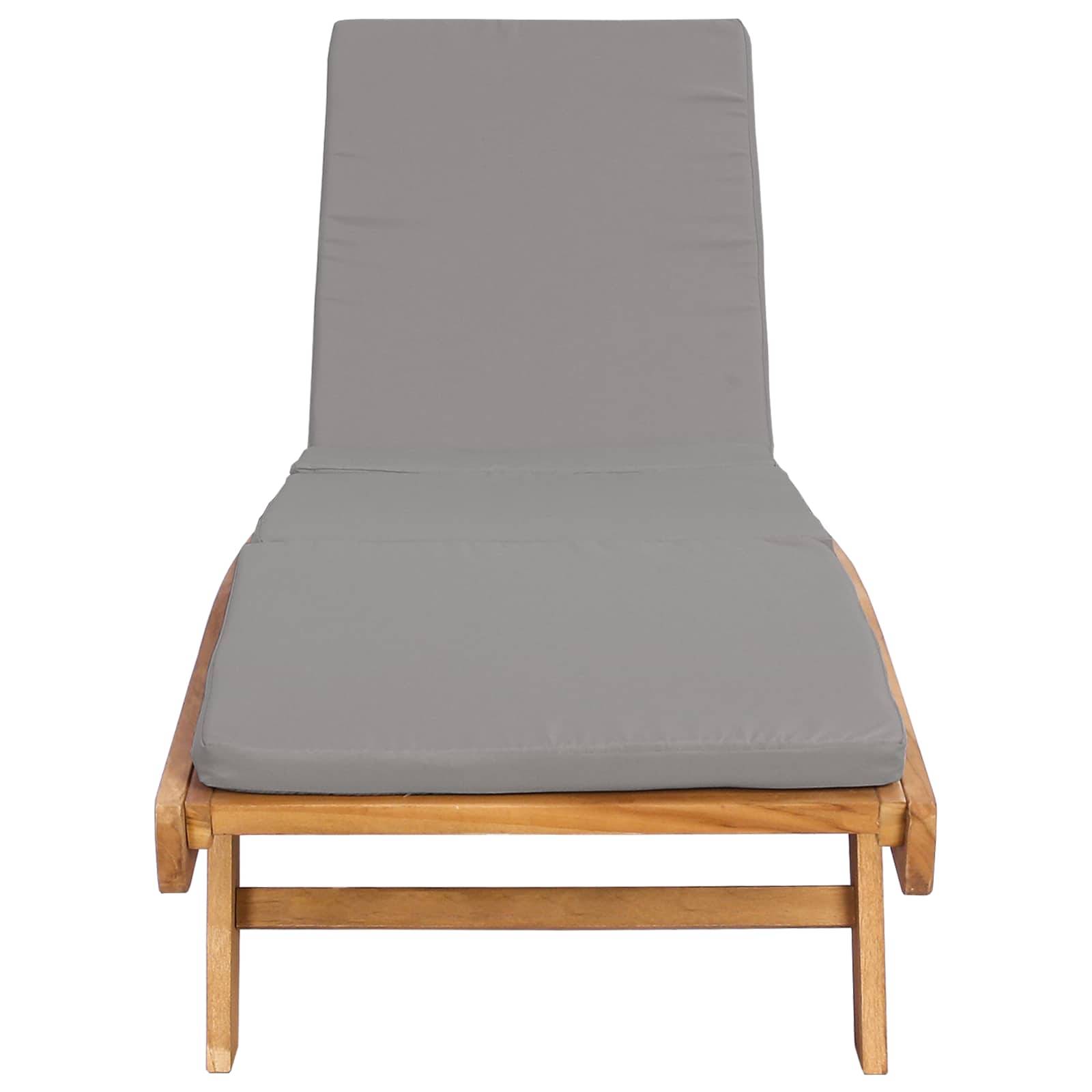 vidaXL Sonnenliege Braun und Hellgrau Polyester