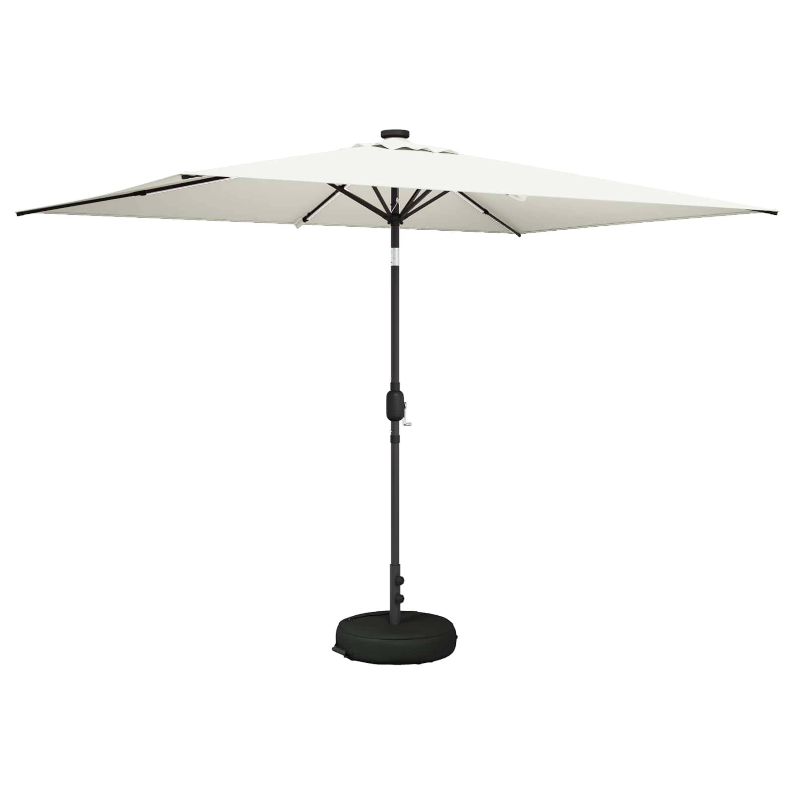 vidaXL Garten Sonnenschirm mit LED-Lichtern 200 x 300 cm Polyester
