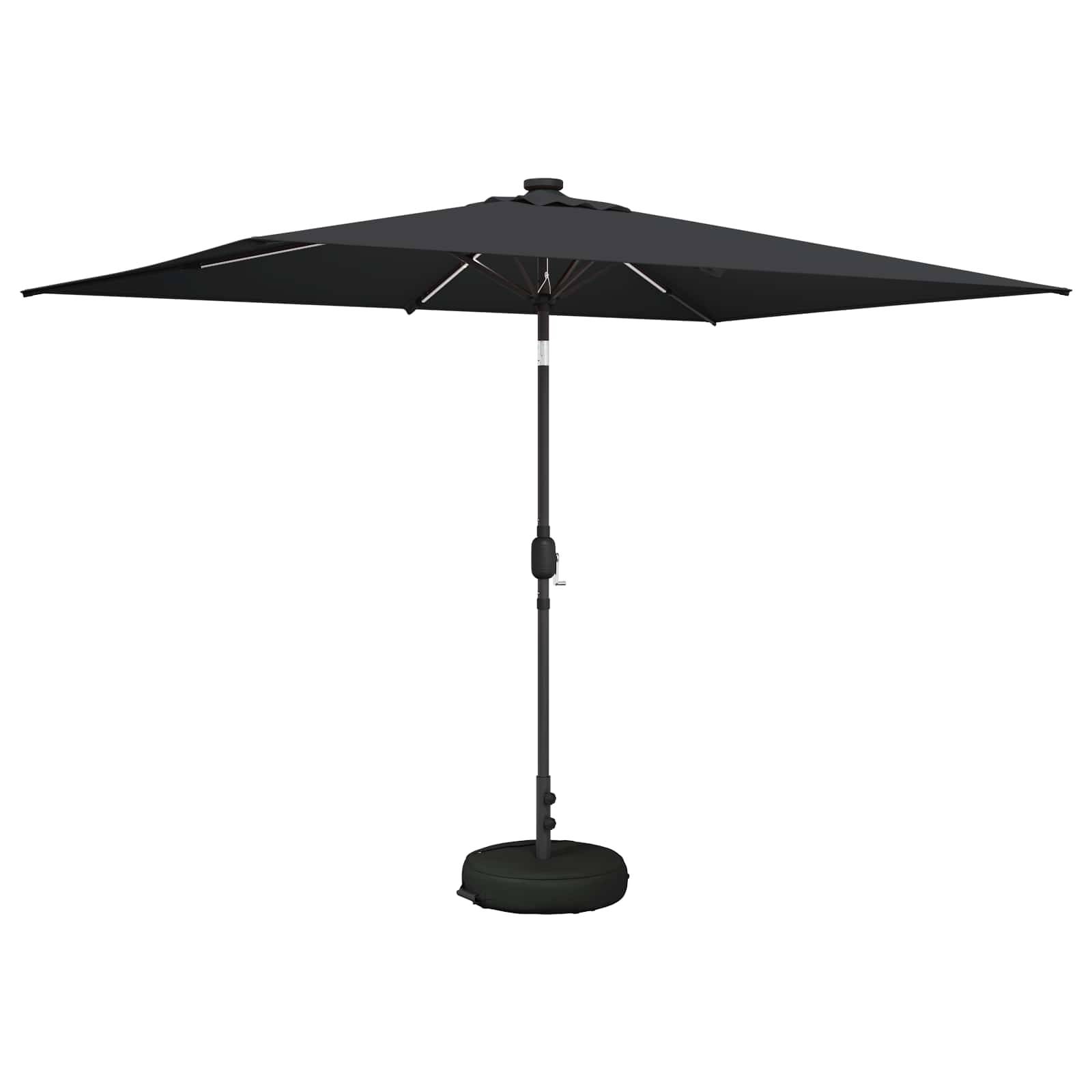 vidaXL Garten Sonnenschirm mit LED-Lichtern 200 x 300 cm Polyester