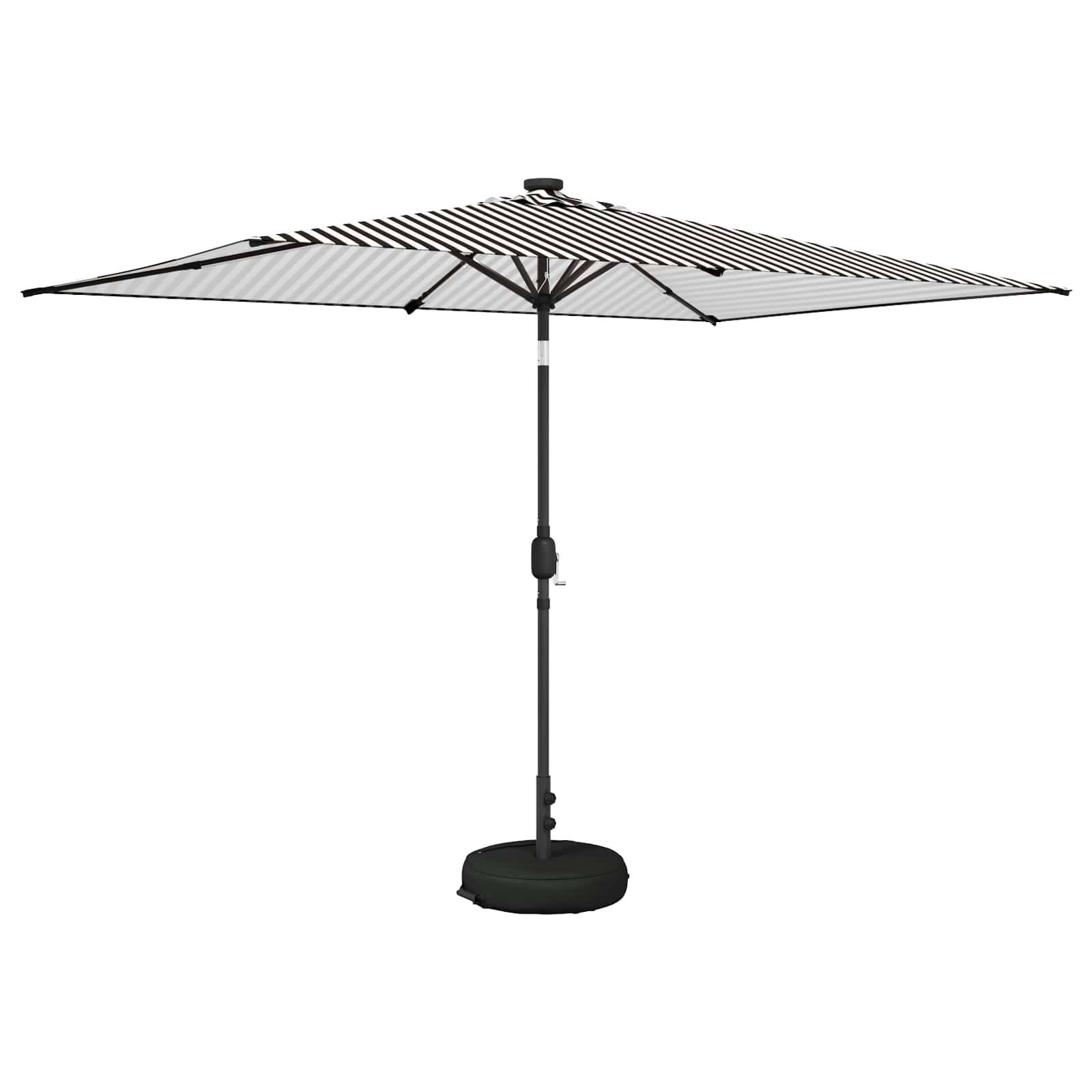 vidaXL Garten Sonnenschirm mit LED-Lichtern 200 x 300 cm Polyester