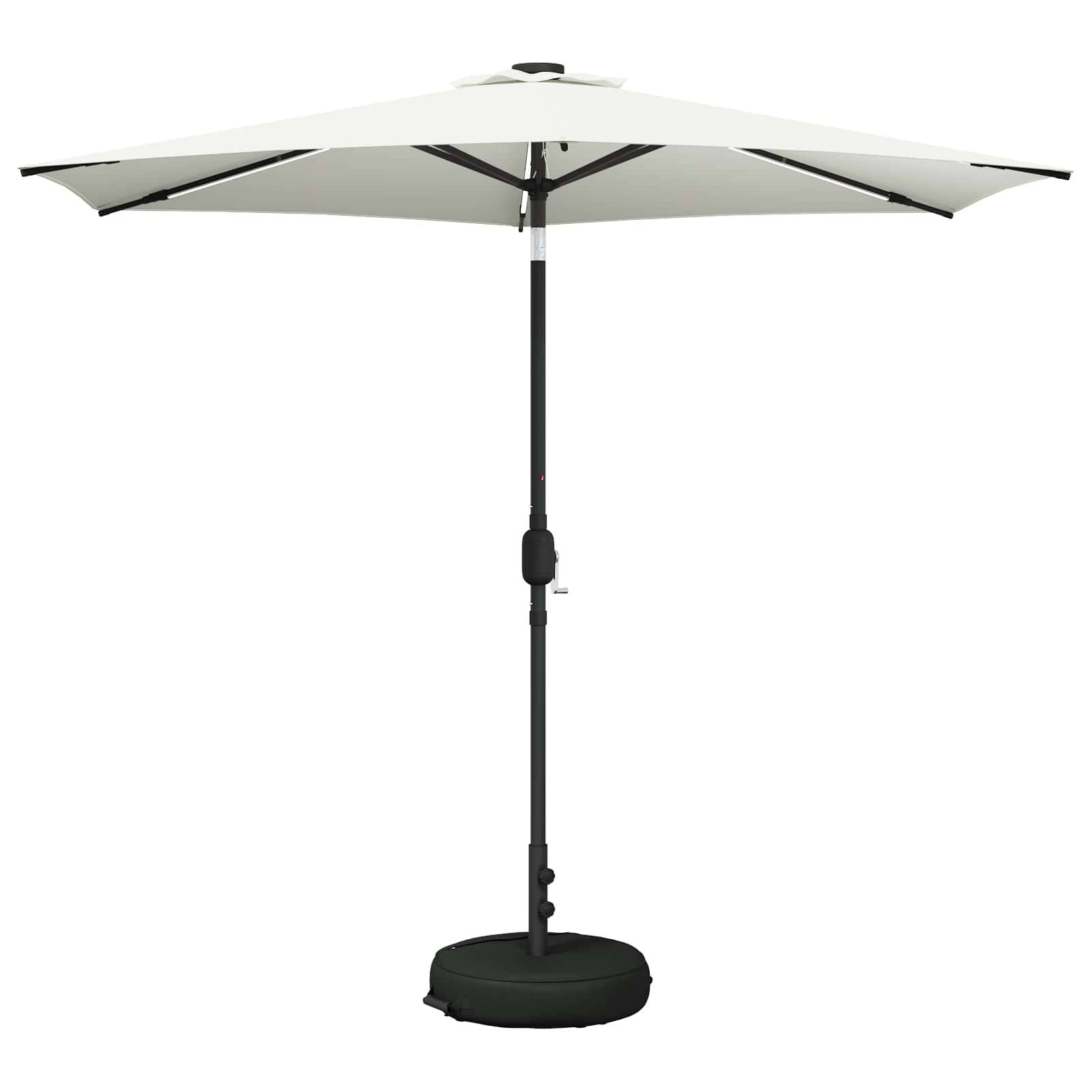 vidaXL Garten Sonnenschirm mit LED-Lichtern 270 x 270 cm Polyester