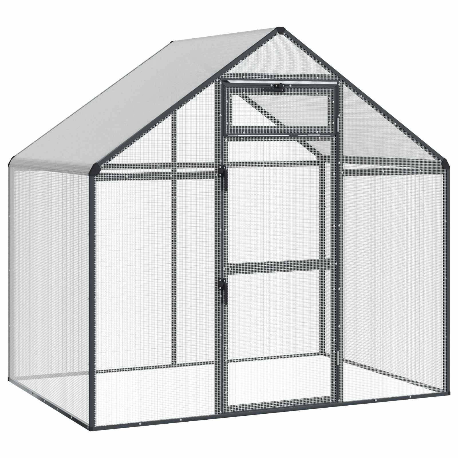 vidaXL Vogelkäfig Anthrazit 181,5 x 110,5 x 173,5 cm