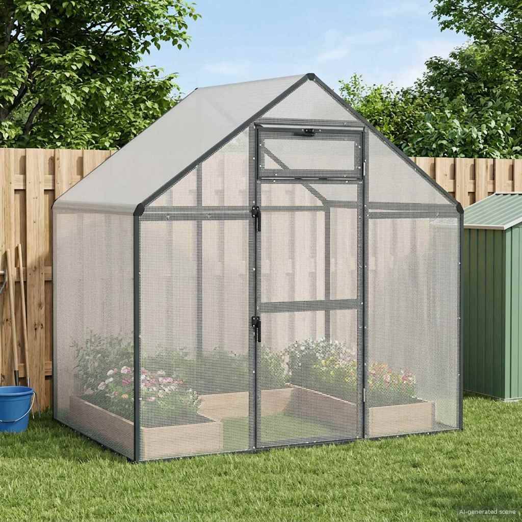 vidaXL Vogelkäfig Anthrazit 181,5 x 110,5 x 173,5 cm