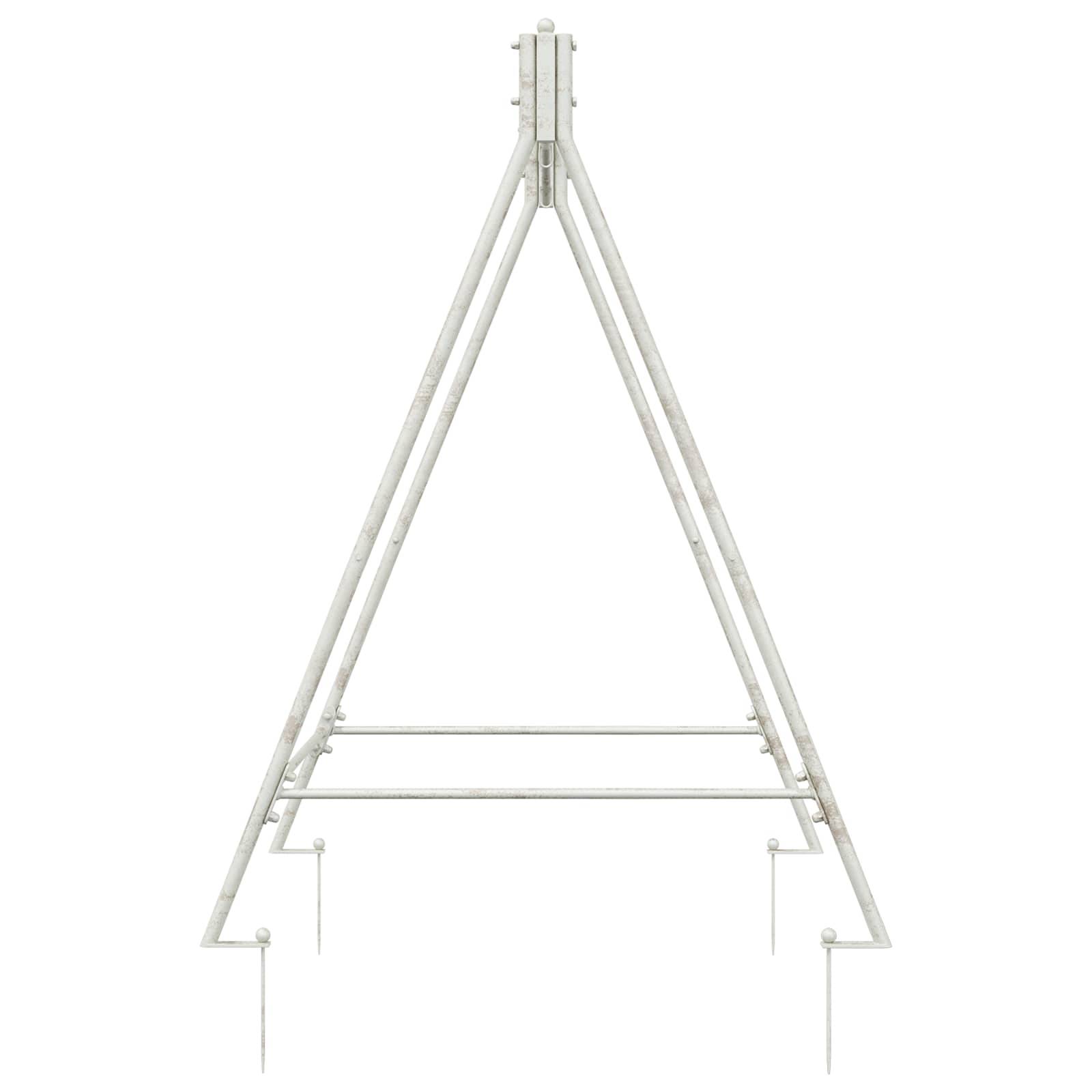 vidaXL Schaukelrahmen Antik Weiß 113 x 121,5 x 168 cm Stahl