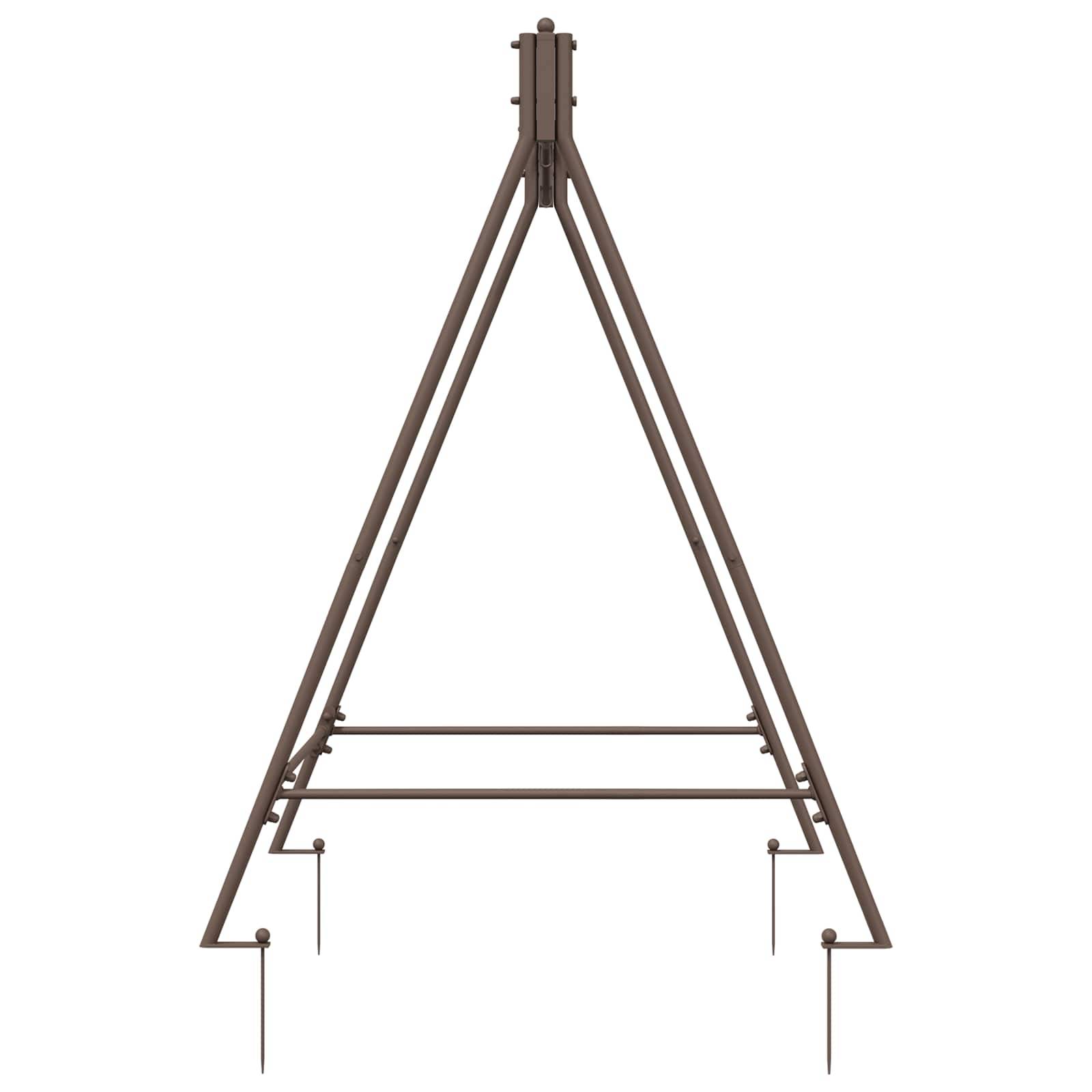vidaXL Schaukelrahmen Antikbraun 113 x 121,5 x 168 cm Stahl