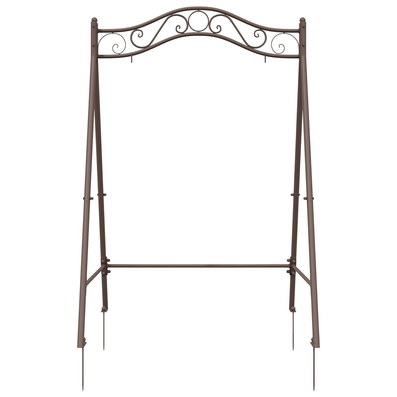 vidaXL Schaukelrahmen Antikbraun 113 x 121,5 x 168 cm Stahl