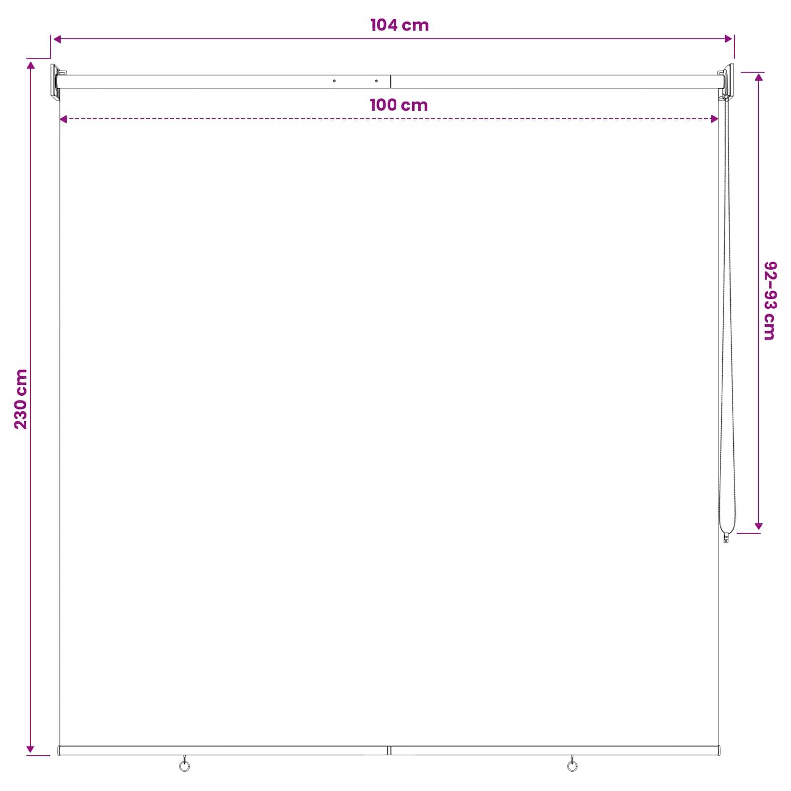 vidaXL Rollo mit UV-Schutz Schwarz 100 x 230 cm Polyester
